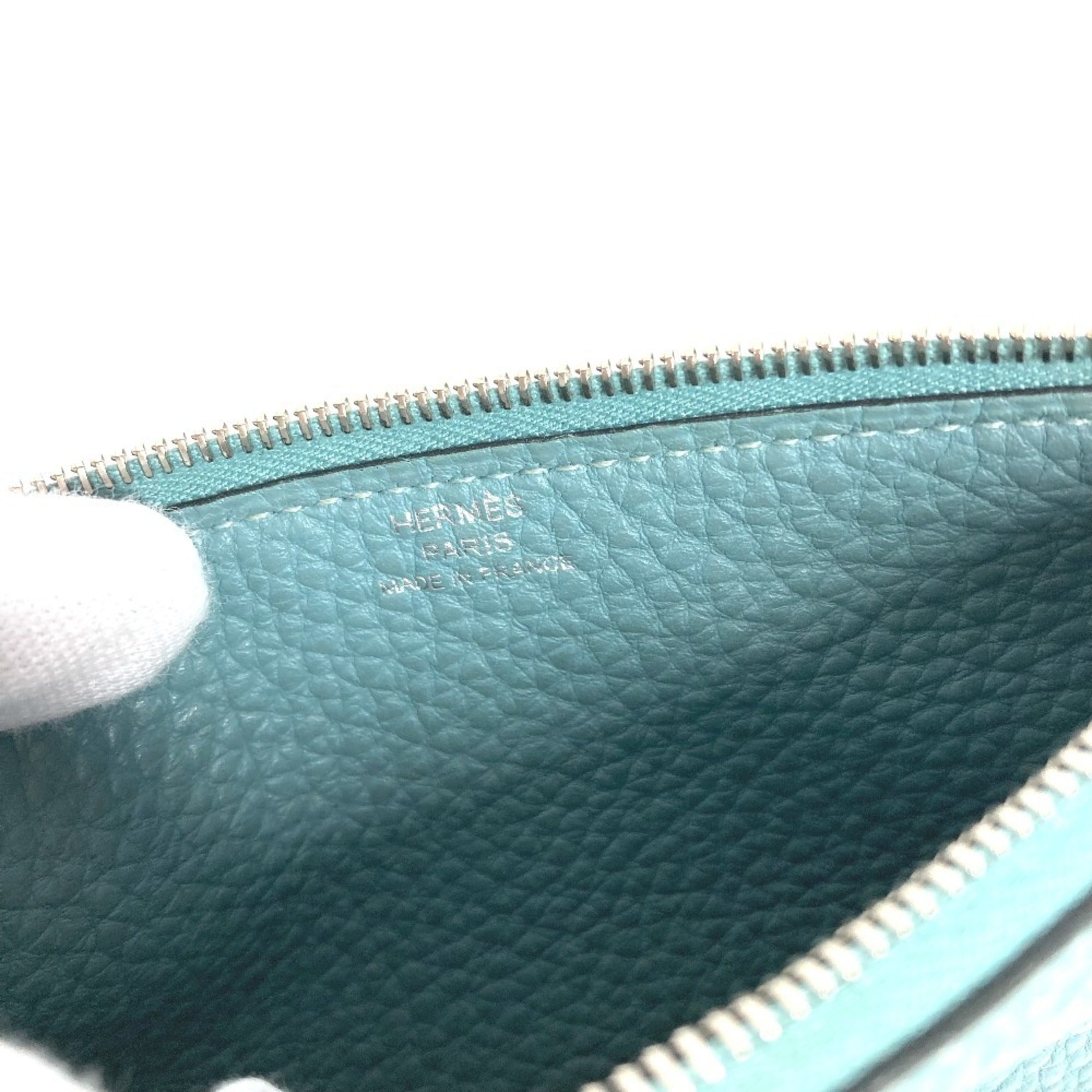Hermes Dogon Duo Blue Togo Leather Long Wallet (Bi-Fold) (Pre-Owned)