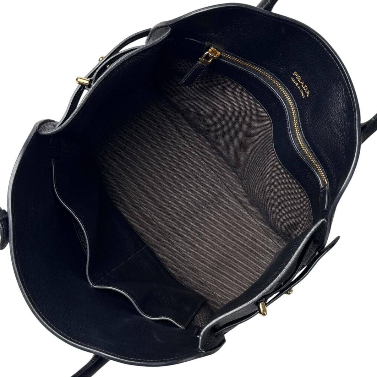 Prada Black Leather Tote Bag (Pre-Owned)