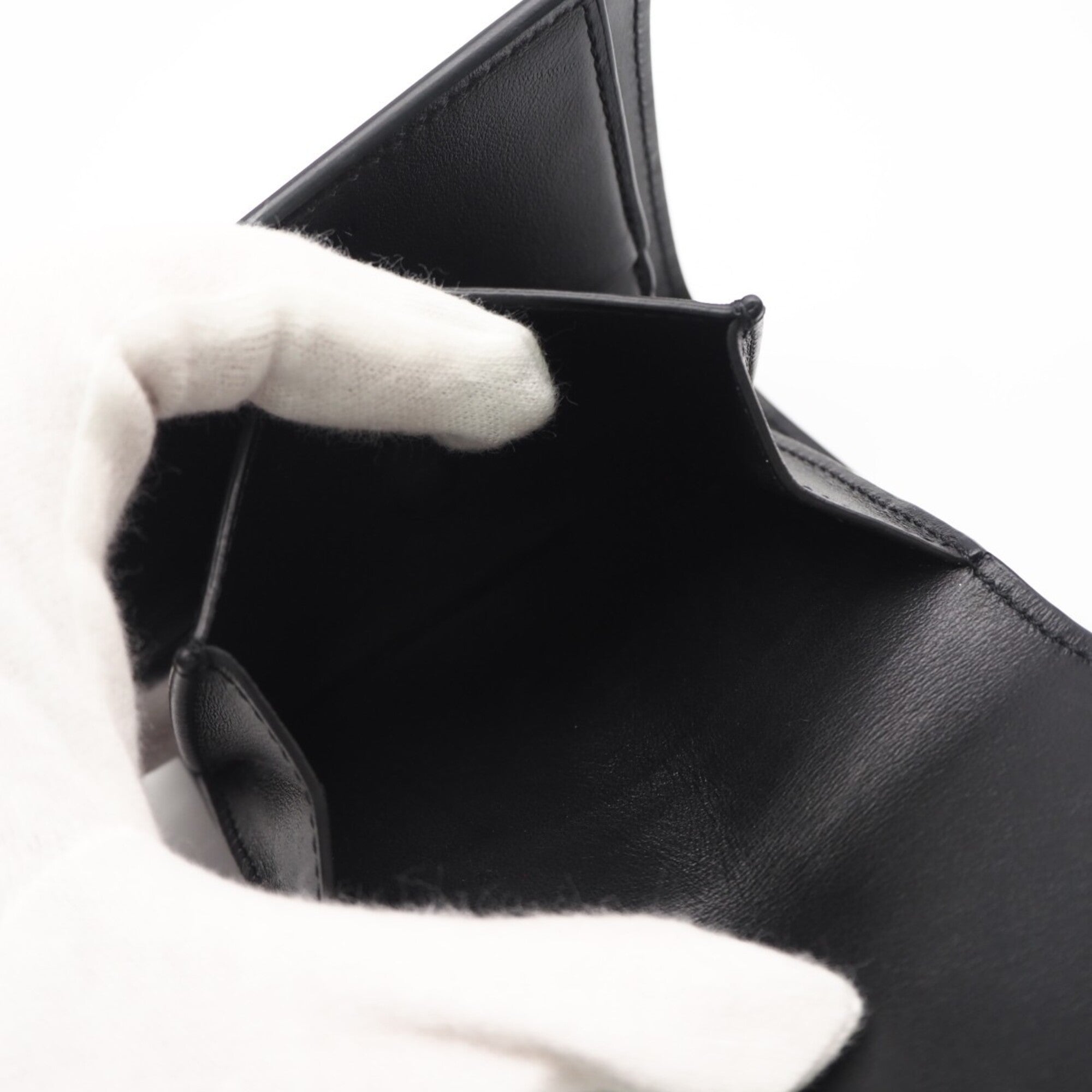 Celine Black Leather Wallet (Tri-Fold) (Pre-Owned)