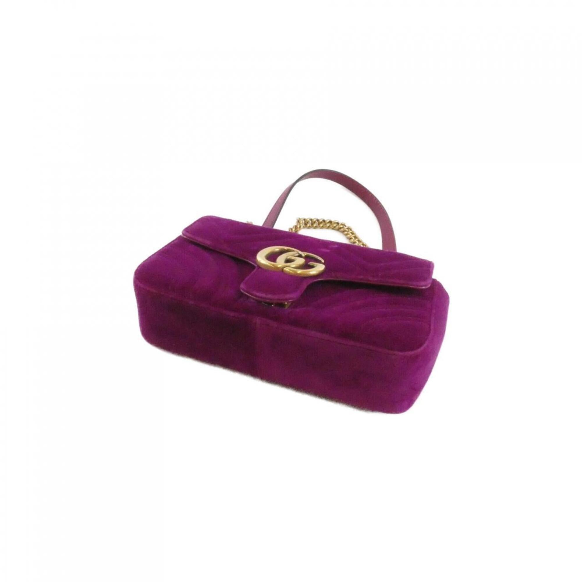 Gucci Gg Marmont Velvet Shoulder Bag (Pre-Owned)