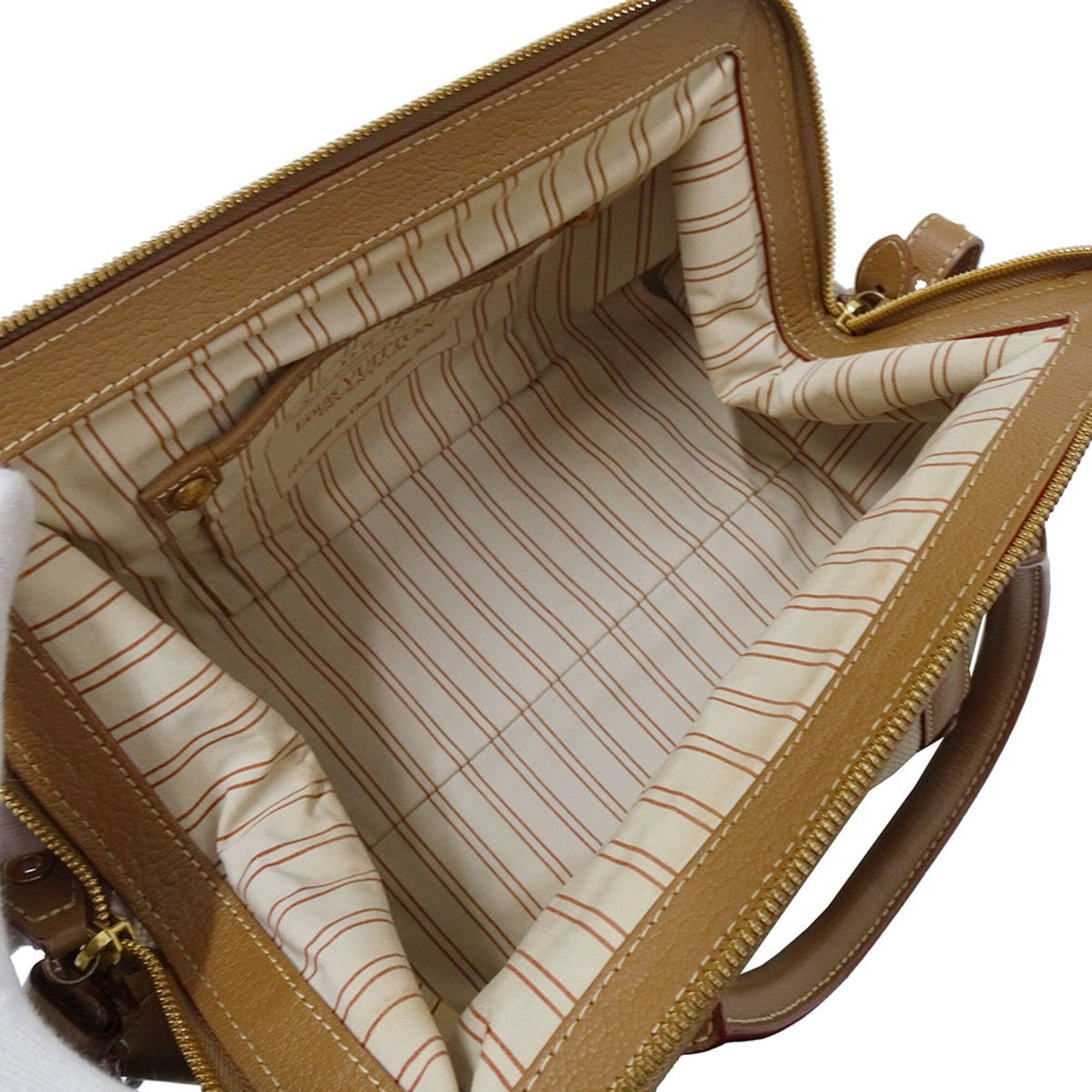 Louis Vuitton Beige Yellow Canvas Handbag (Pre-Owned)