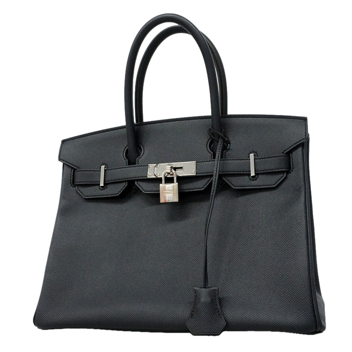 Hermes Blue Nuit Leather Handbag (Pre-Owned)