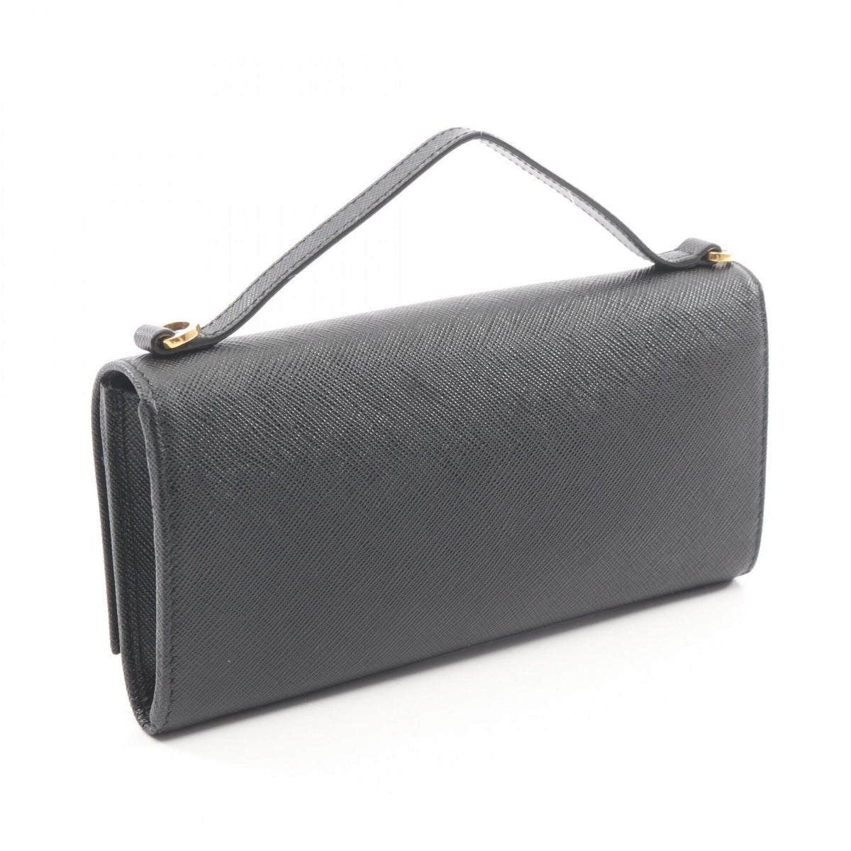 Prada Black Leather Handbag Shoulder Bag (Pre-Owned)
