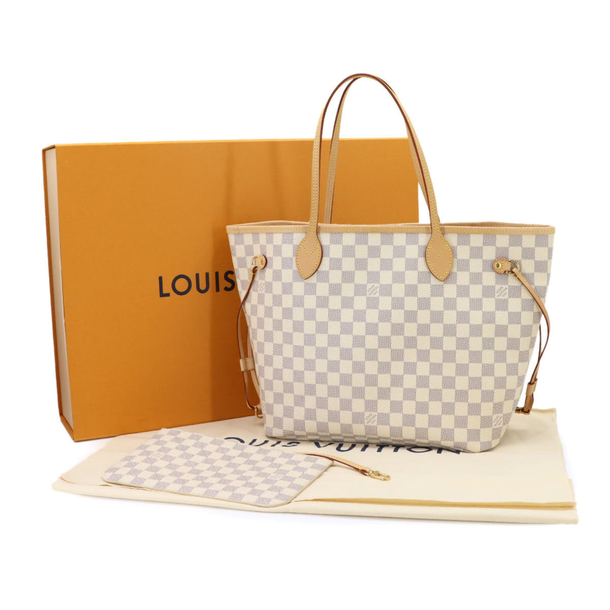 Louis Vuitton Damier Azur Damier Azur Rose Ballerine Damier Azur Handbag Tote Bag (Pre-Owned)