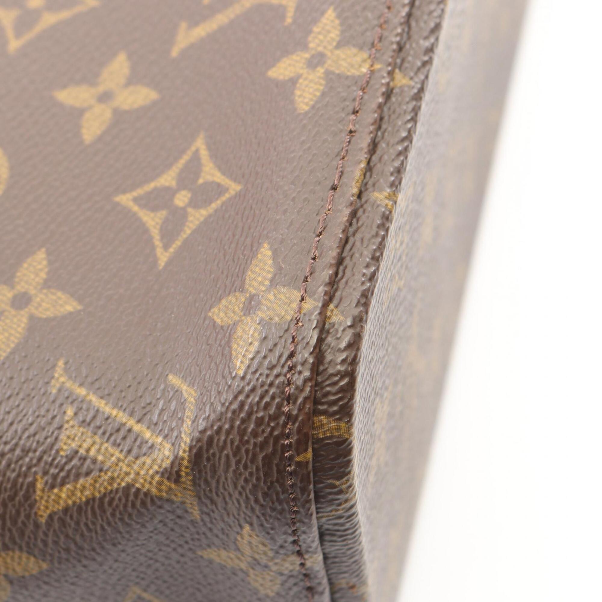 Louis Vuitton Brown Monogram Coated Canvas Leather Handbag Tote Bag (Pre-Owned)