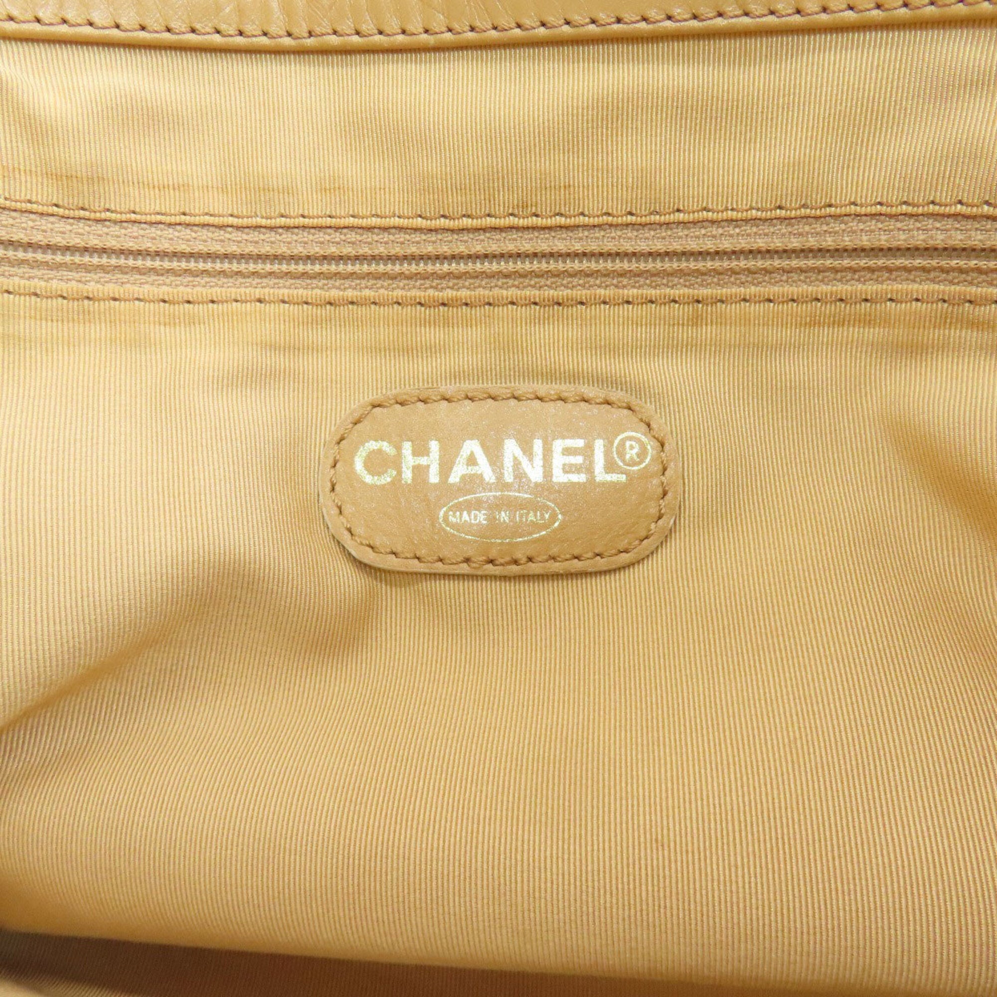 Chanel Beige Leather Tote Bag (Pre-Owned)