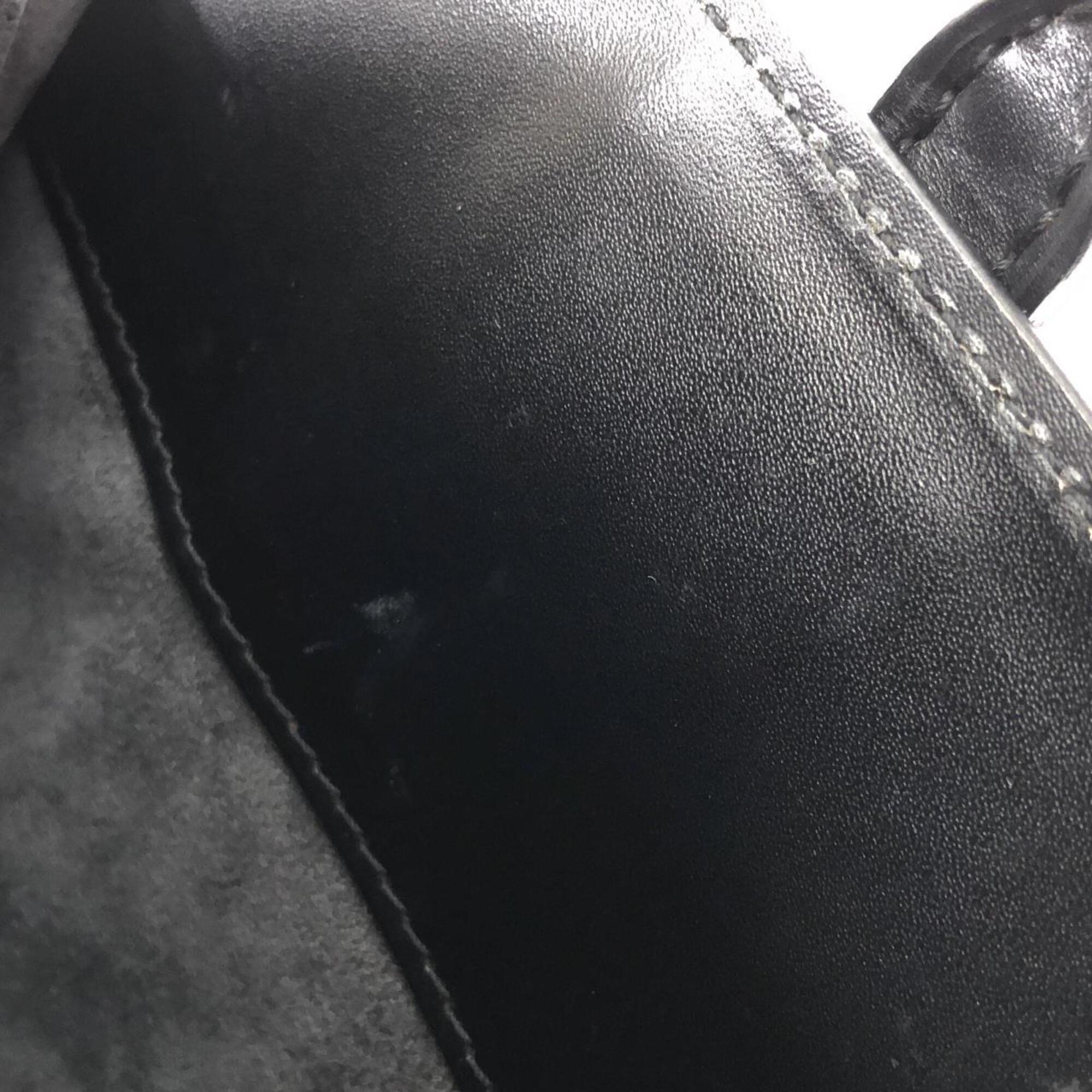 Louis Vuitton Black Leather Handbag (Pre-Owned)