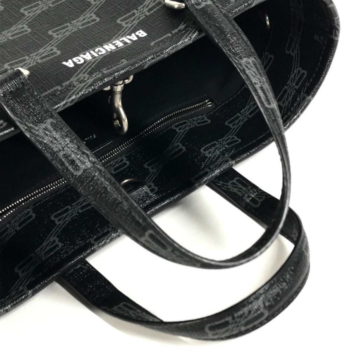 Balenciaga Black Leather Handbag Tote Bag (Pre-Owned)