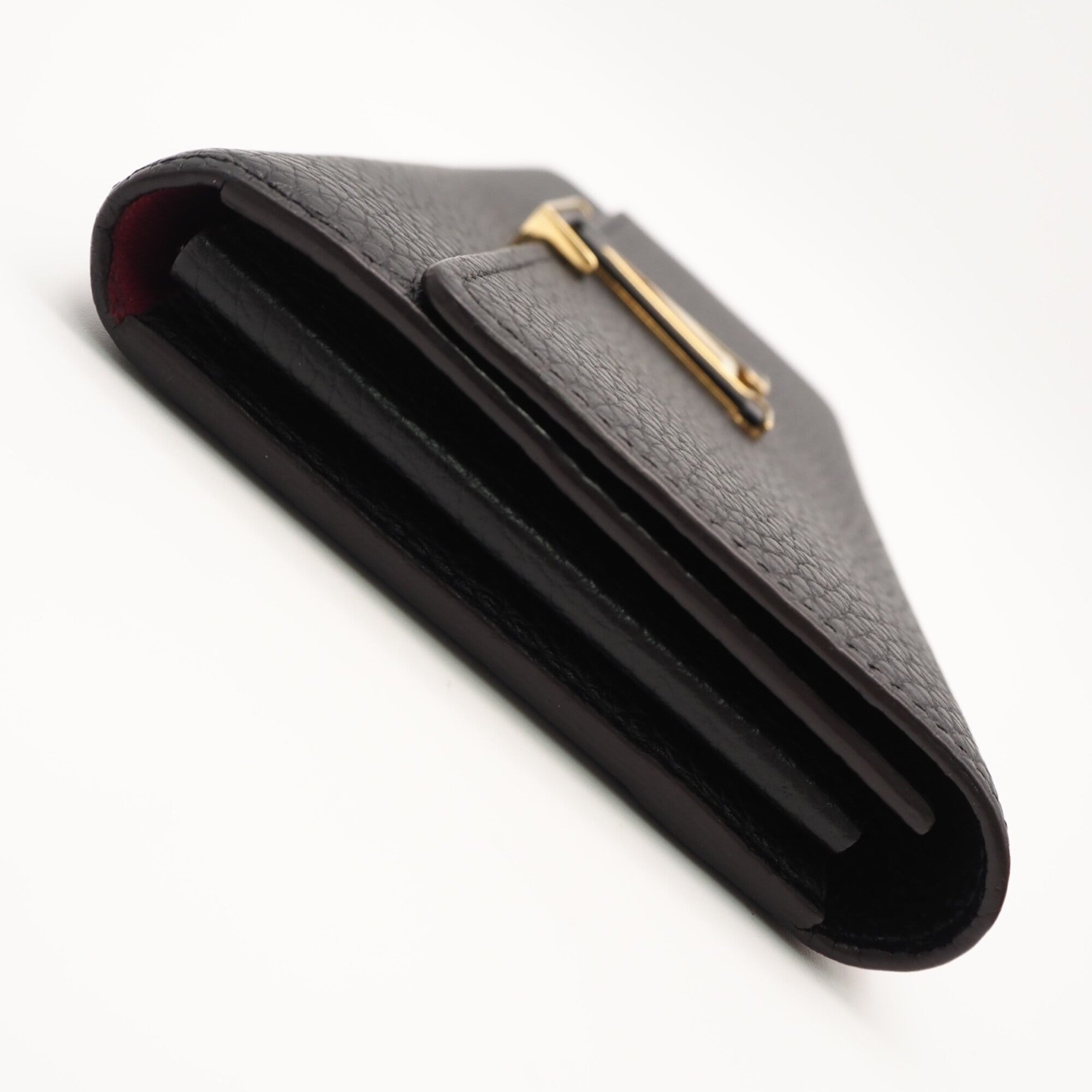 Louis Vuitton Black Noir Pink Leather Coin Purse/Coin Case (Pre-Owned)