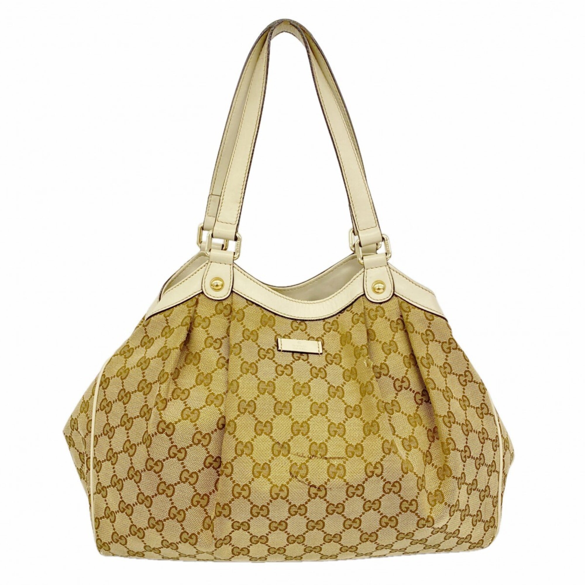 Gucci Beige Canvas Tote Bag (Pre-Owned)