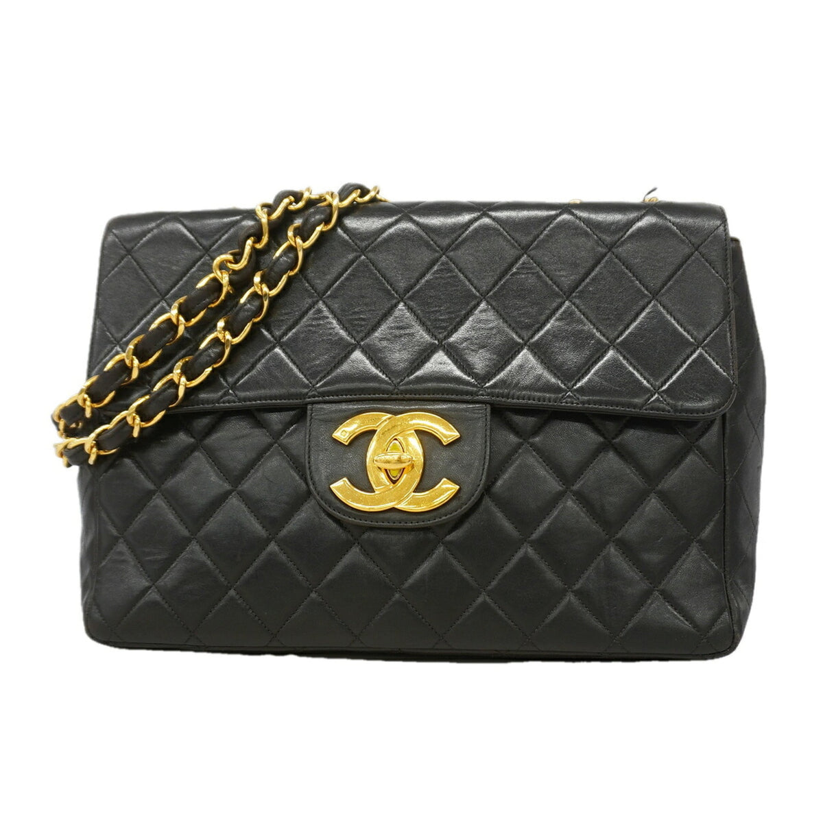 Chanel Black Leather Shoulder Bag (Pre-Owned)
