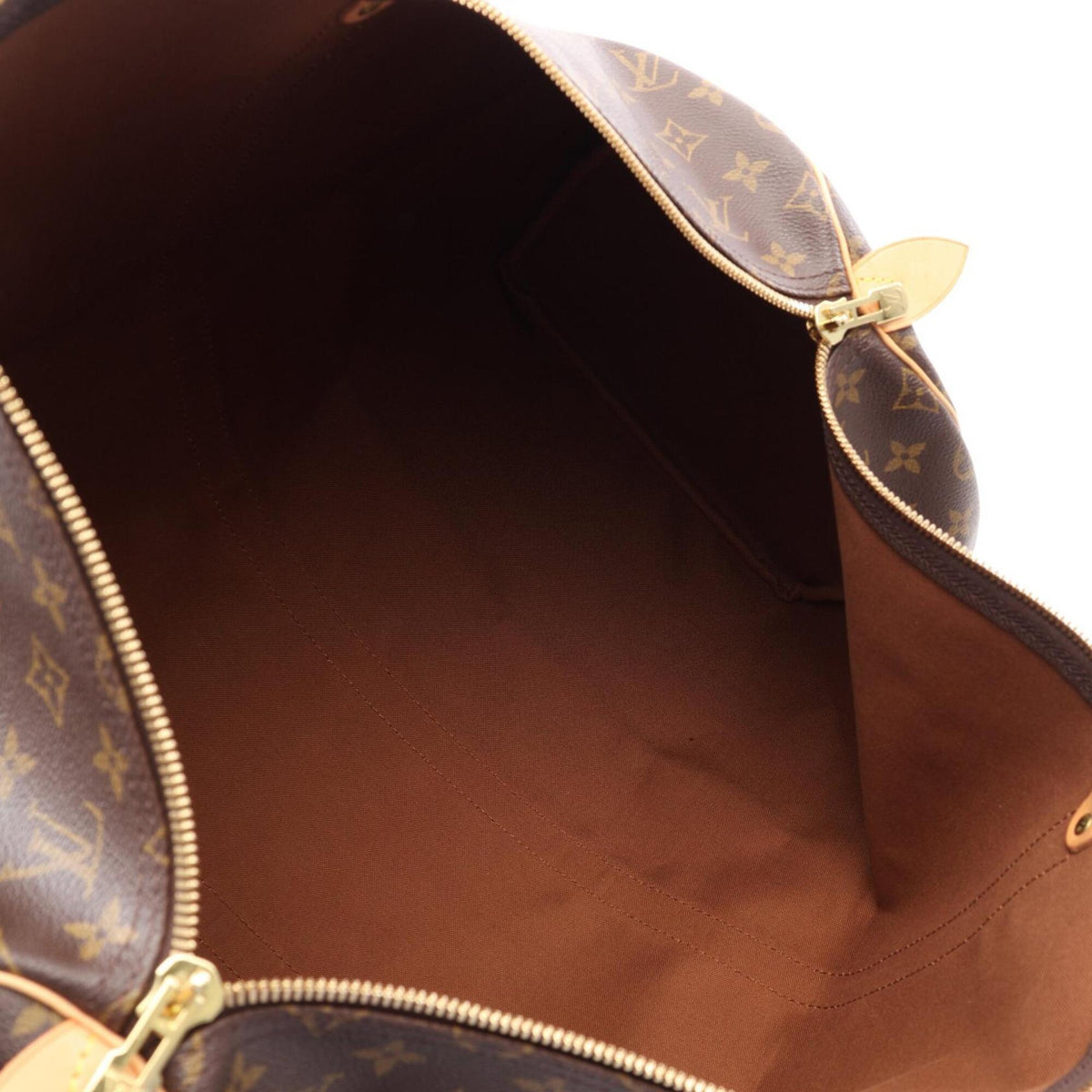 Louis Vuitton Brown Coated Canvas Pvc Monogram Leather Boston Bag Handbag (Pre-Owned)