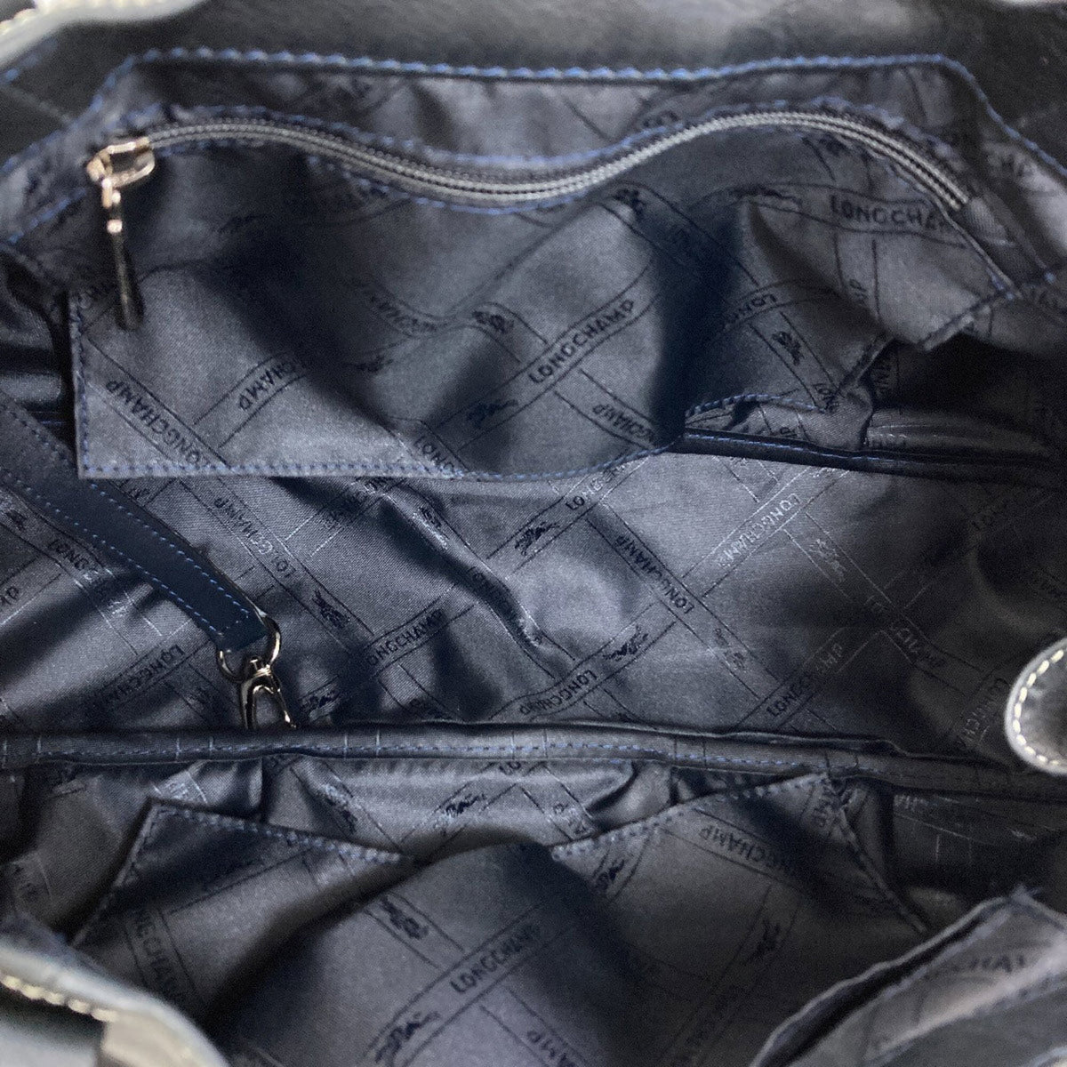 Longchamp Black Leather Tote Bag (Pre-Owned)