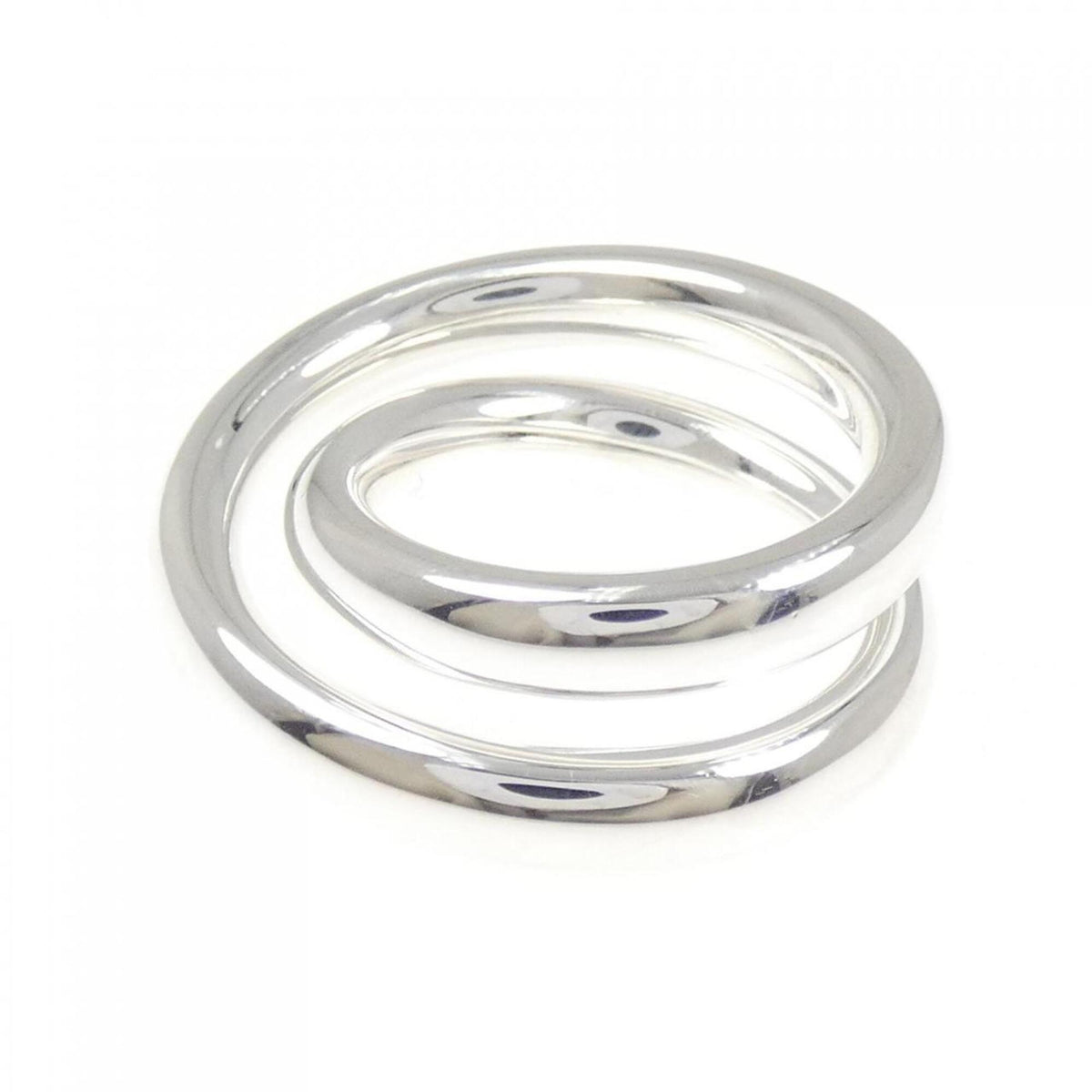 Hermes Silver 925 Band Ring (Pre-Owned)