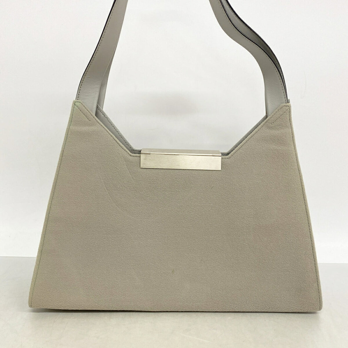 Salvatore Ferragamo Gray Cotton Shoulder Bag (Pre-Owned)