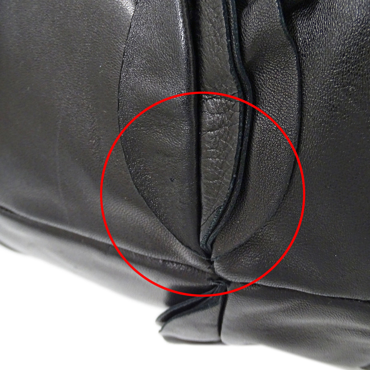 Prada Black Leather Handbag Tote Bag (Pre-Owned)