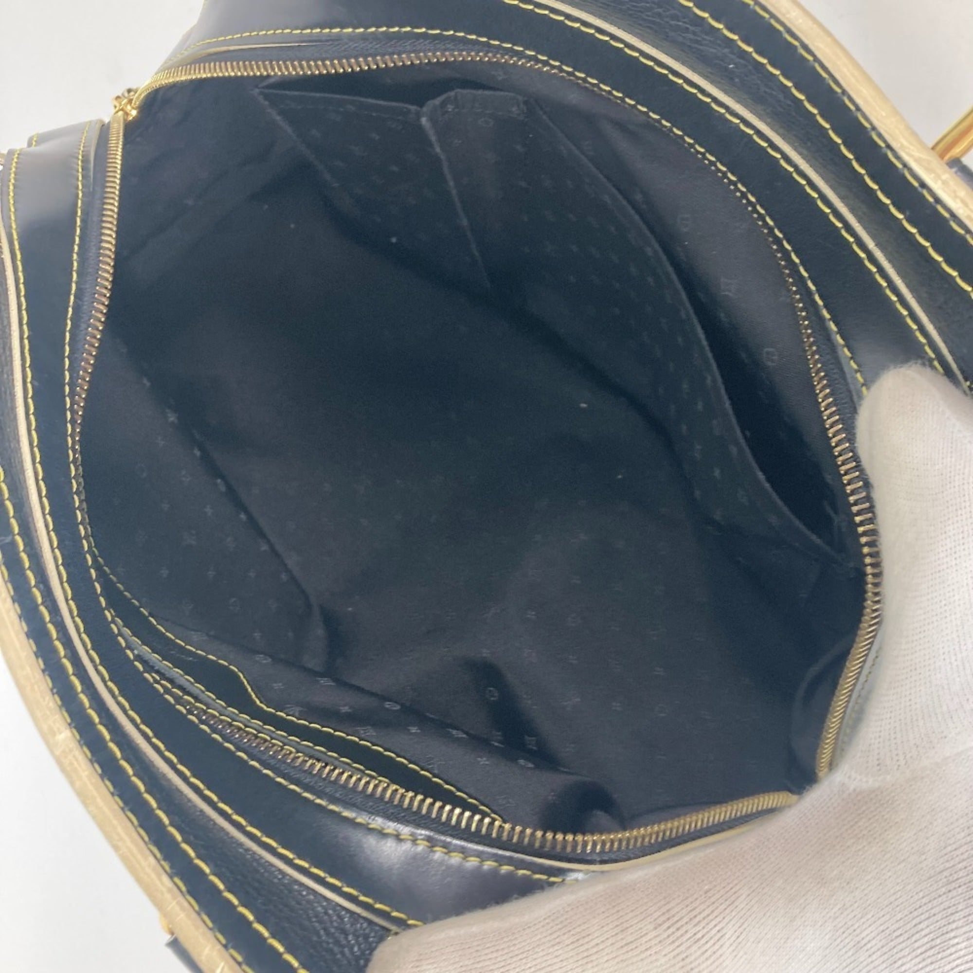 Louis Vuitton Black Noir Suhali Leather Handbag Shoulder Bag (Pre-Owned)