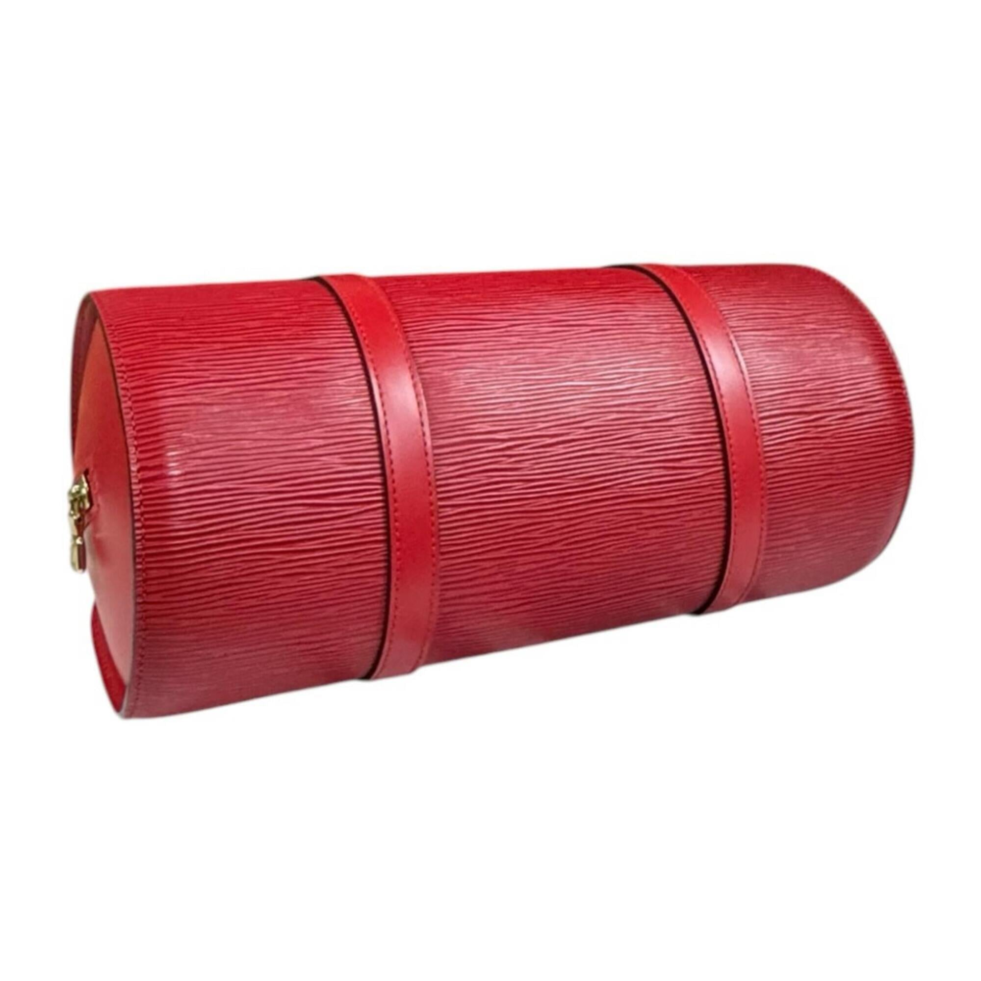 Louis Vuitton Castilian Red Red Color Epi Leather Handbag (Pre-Owned)