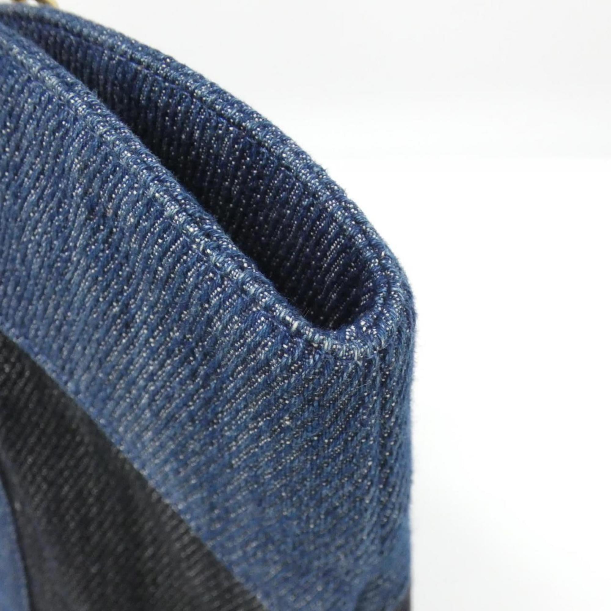 Chanel Blue Denim Handbag Pouch (Pre-Owned)