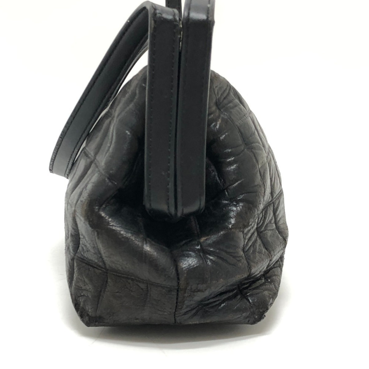 Chanel Black Leather Handbag Shoulder Bag (Pre-Owned)