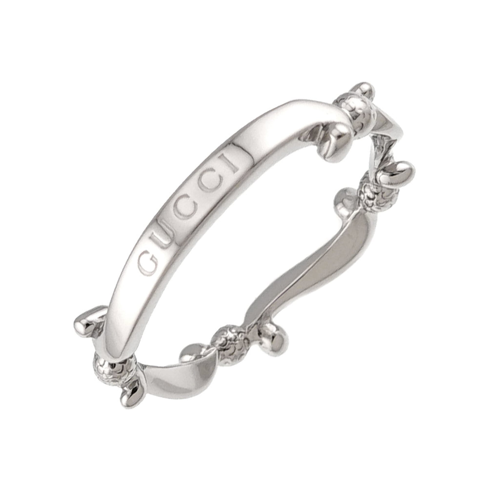Gucci Platinum 950 Band Ring (Pre-Owned)