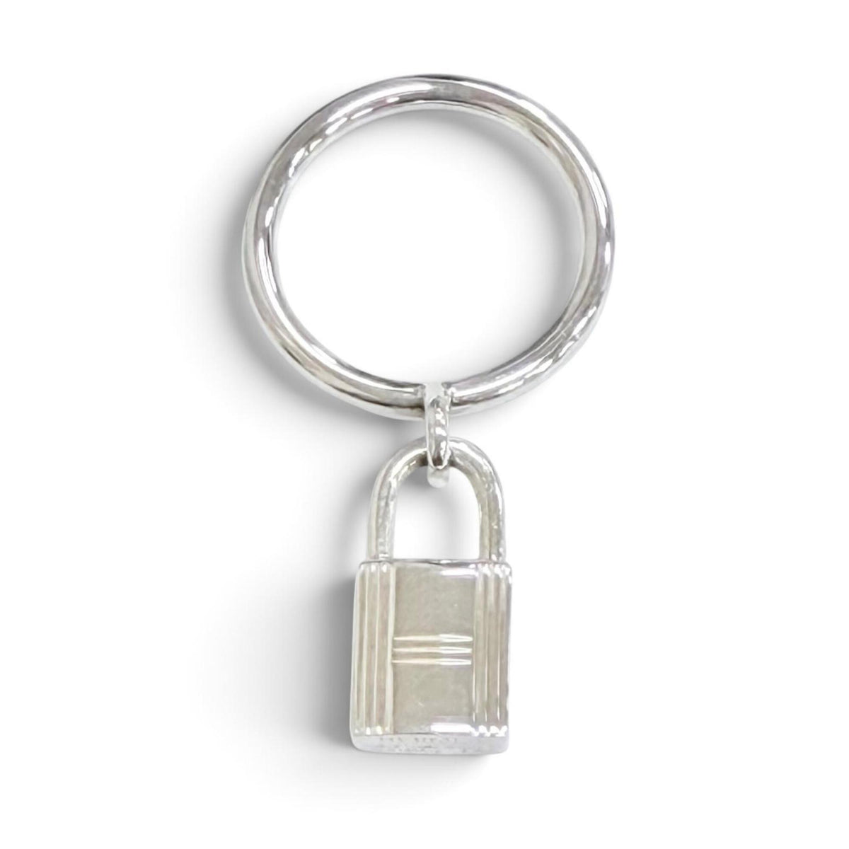 Hermes Silver Silver 925 Band Ring (Pre-Owned)