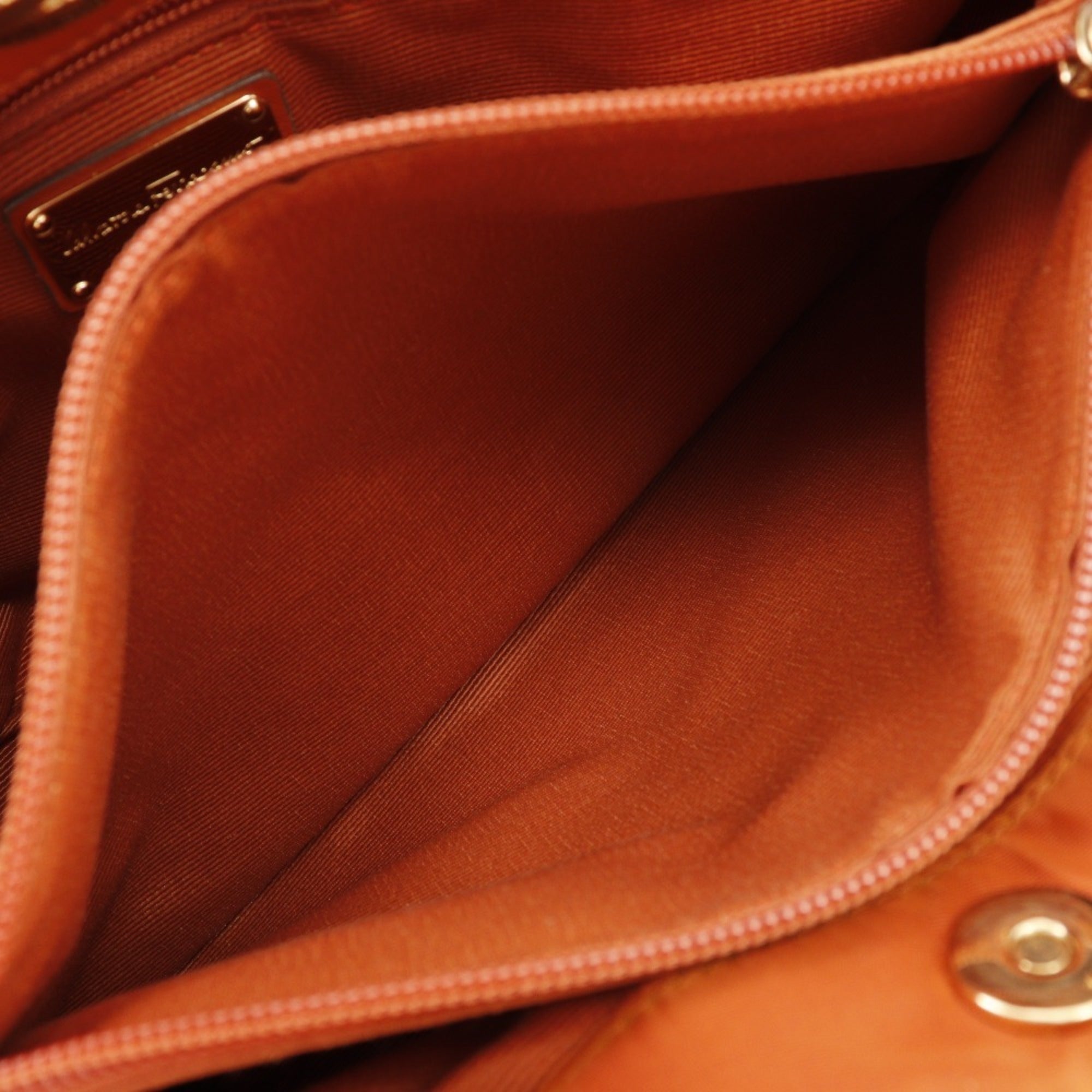 Salvatore Ferragamo Orange Nylon Tote Bag (Pre-Owned)