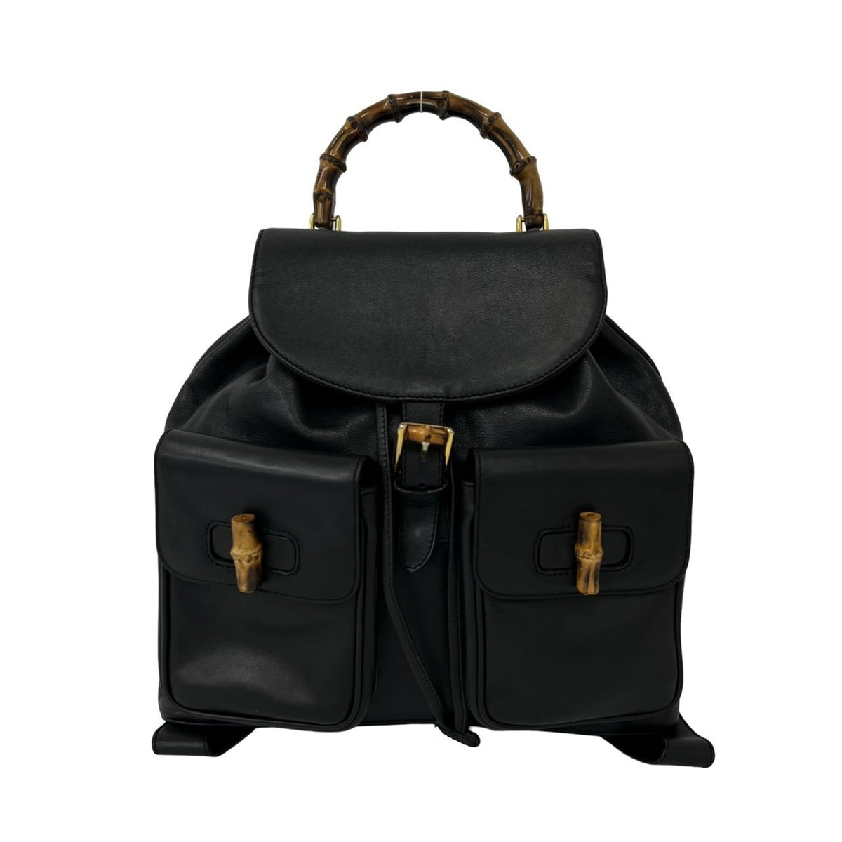 Gucci Black Leather Backpack (Pre-Owned)