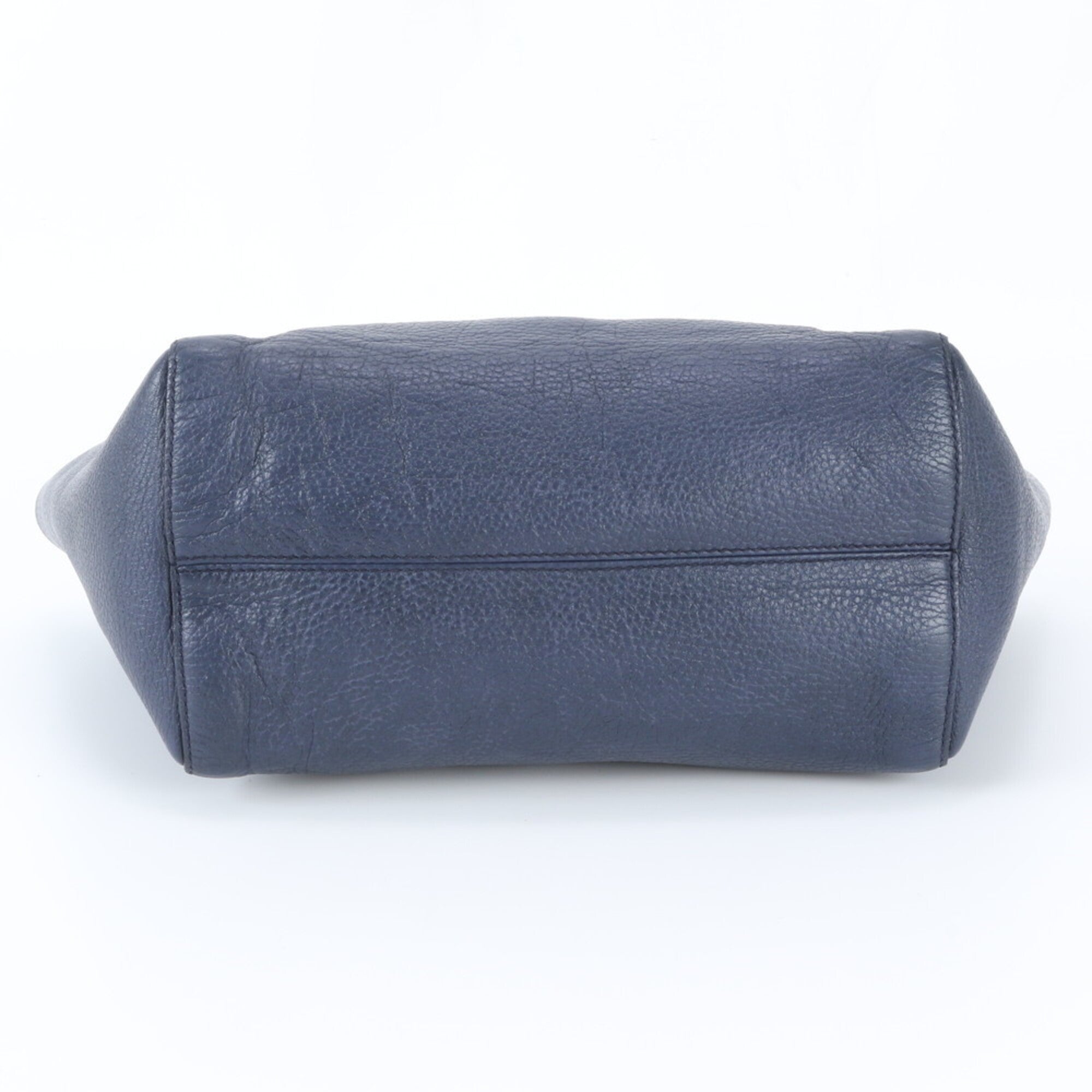 Gucci Gucci Swing Navy Leather Handbag Tote Bag (Pre-Owned)