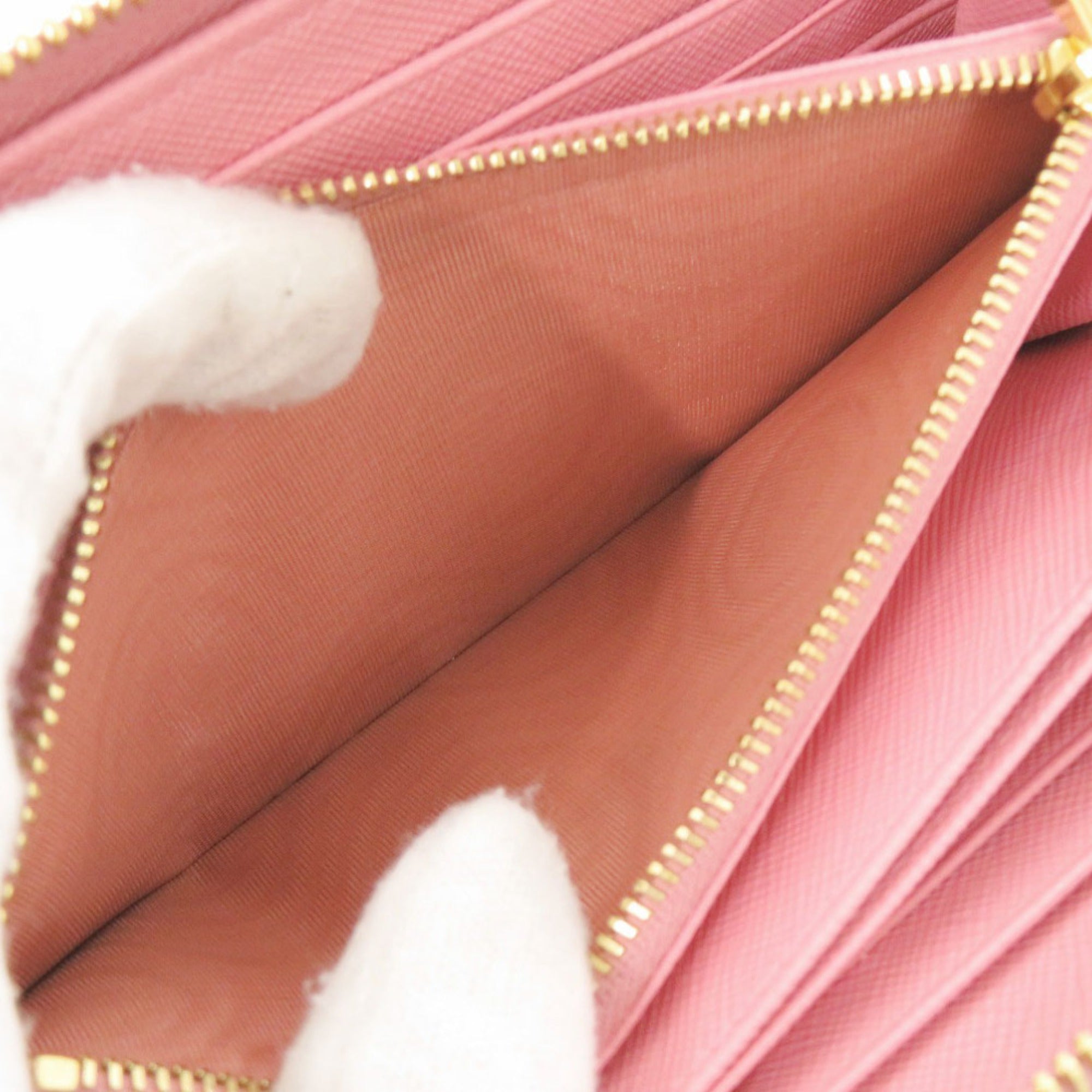Prada Pink Leather Long Wallet (Bi-Fold) (Pre-Owned)