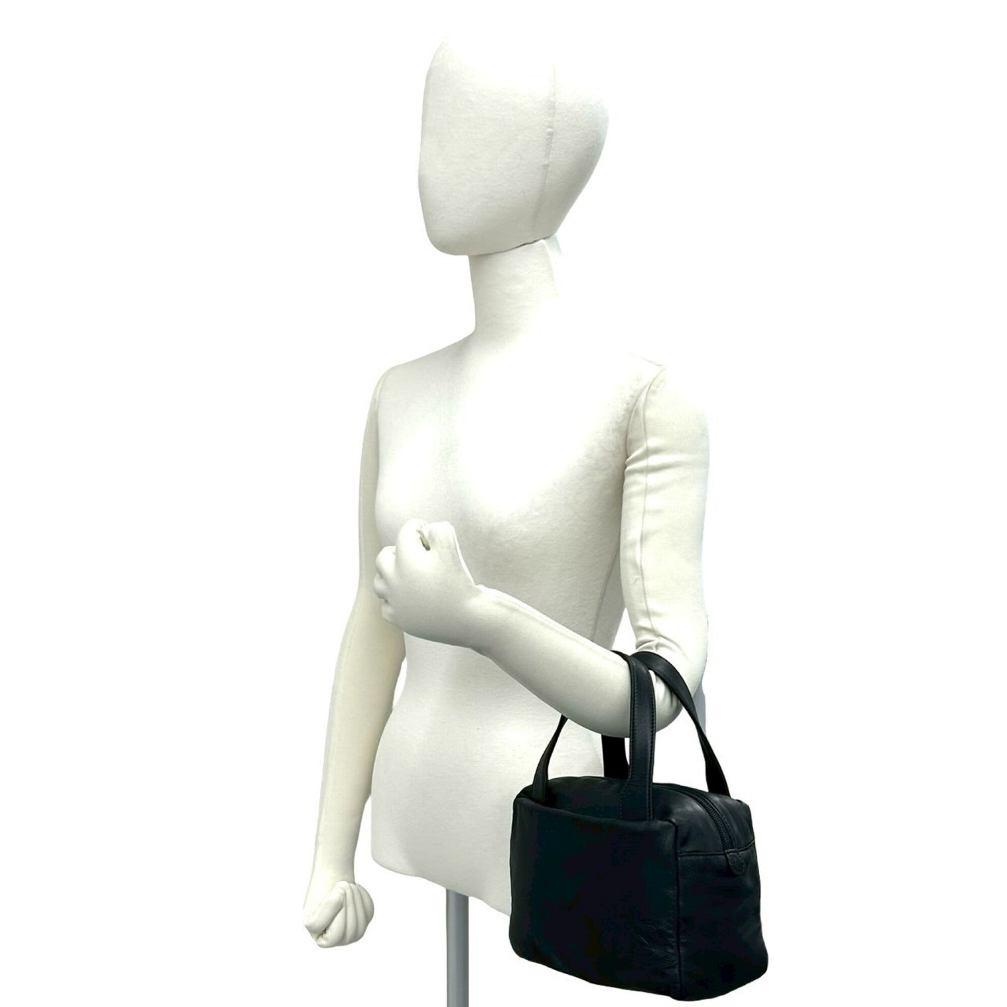 Loewe Black Leather Handbag Tote Bag (Pre-Owned)