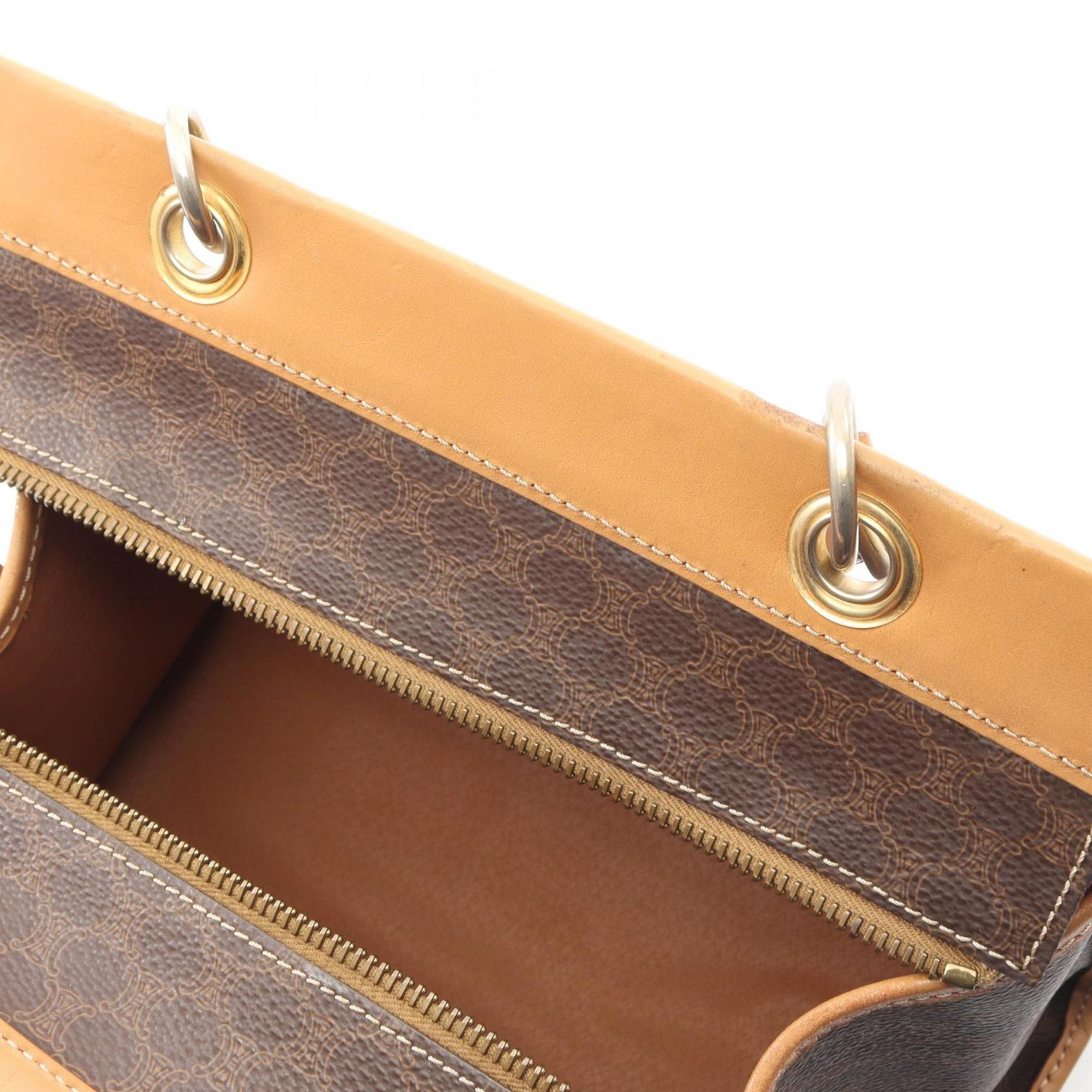 Celine Brown Coated Canvas Pvc Leather Handbag (Pre-Owned)
