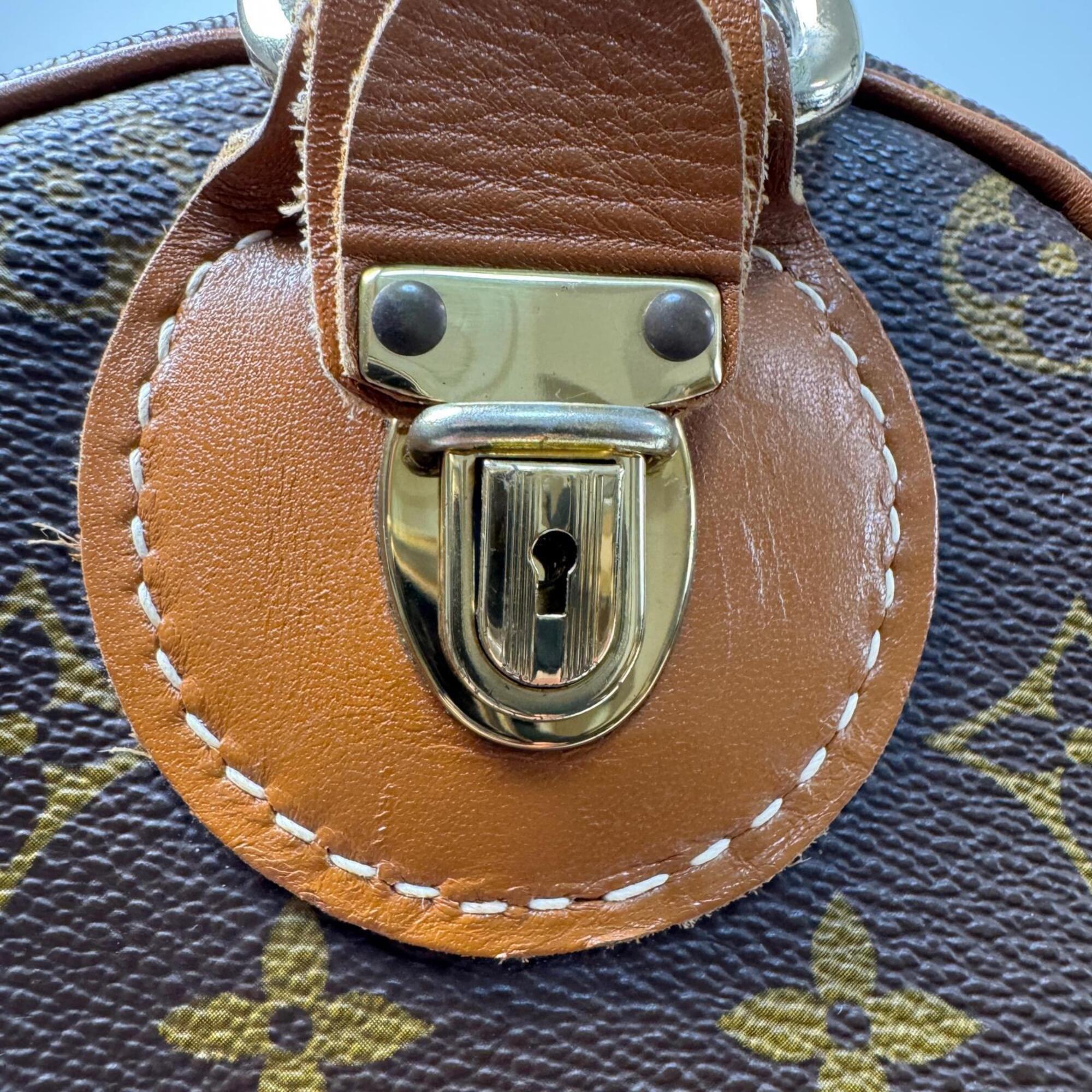 Louis Vuitton Brown Leather Pvc Boston Bag (Pre-Owned)