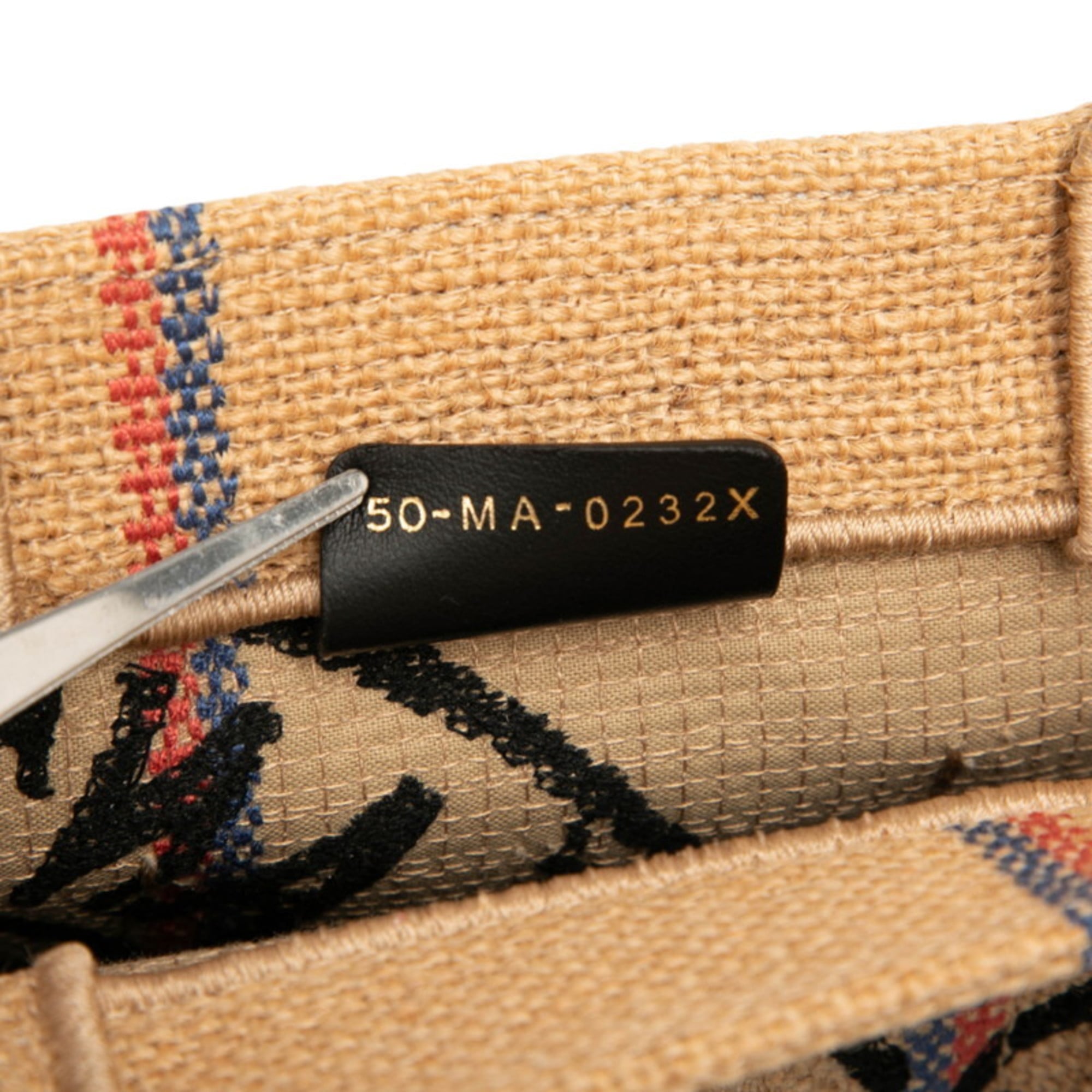 Christian Dior Beige Multi-Color Canvas Handbag Tote Bag (Pre-Owned)