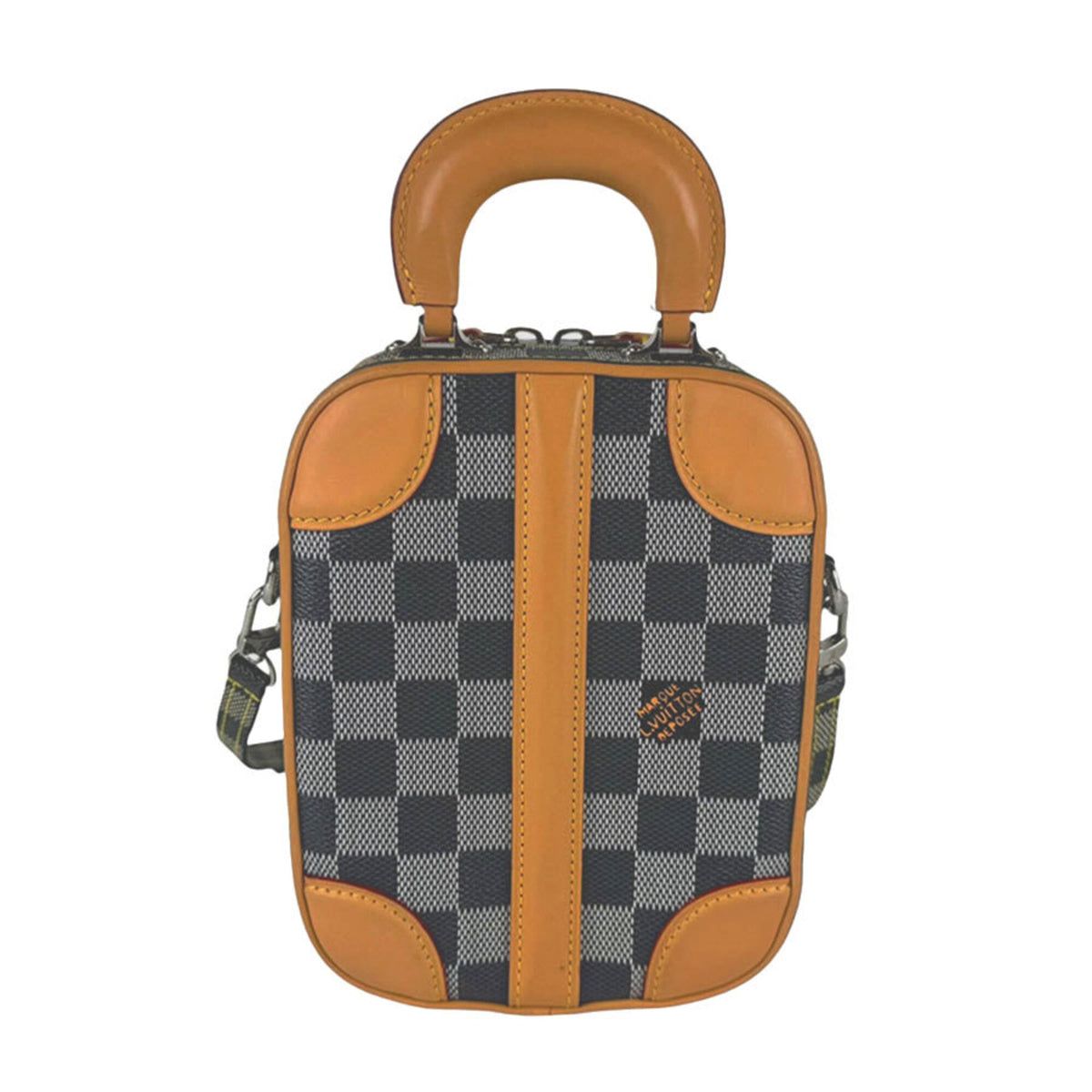 Louis Vuitton Black Brown Damier Canvas Shoulder Bag (Pre-Owned)