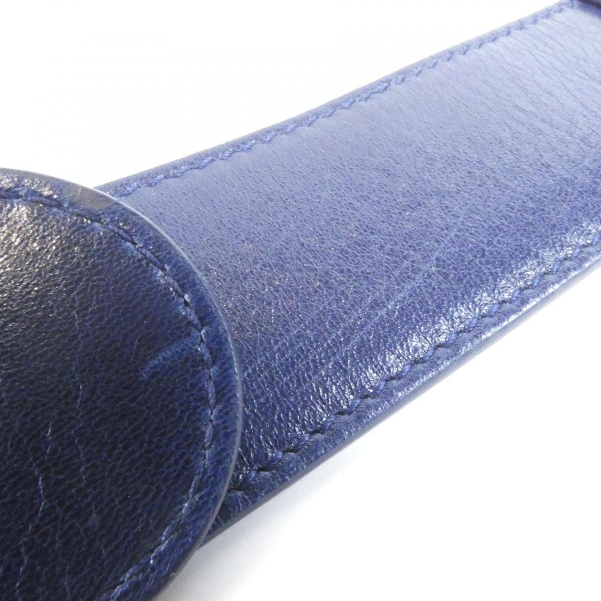 Christian Dior Blue Leather Shoulder Bag (Pre-Owned)