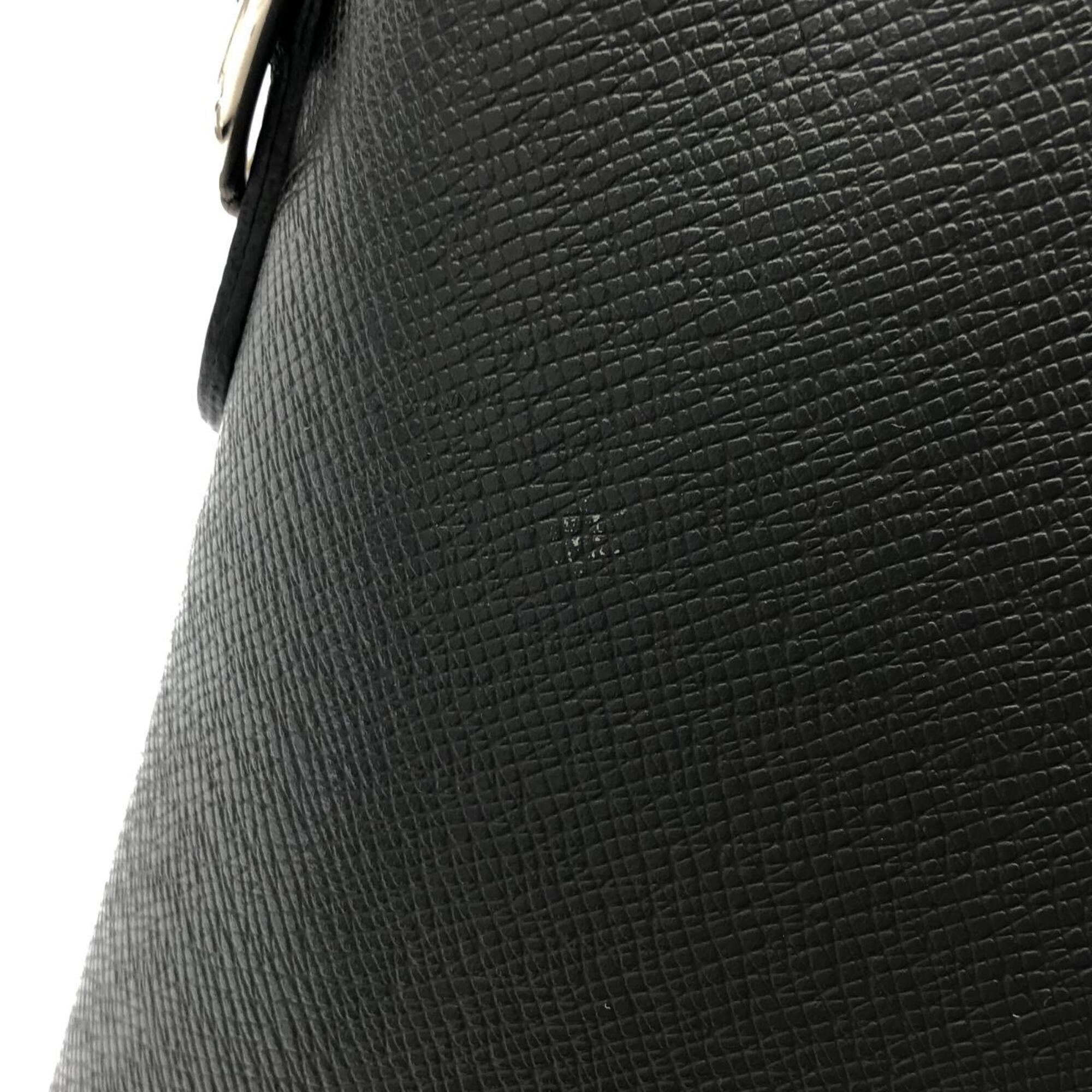 Louis Vuitton Black Leather Briefcase Handbag (Pre-Owned)
