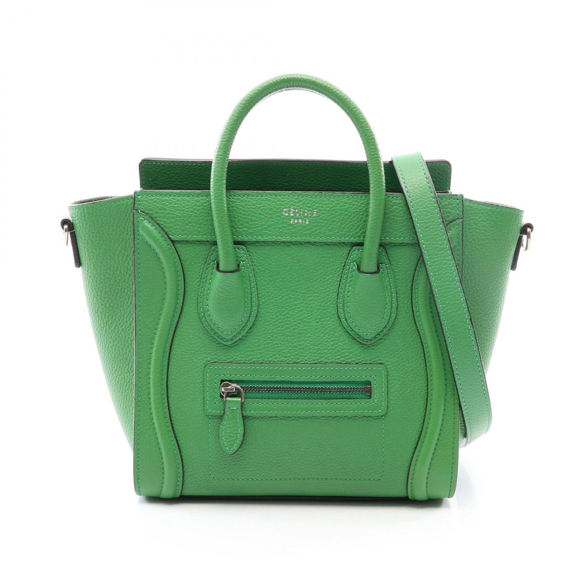 Celine Green Leather Handbag (Pre-Owned)