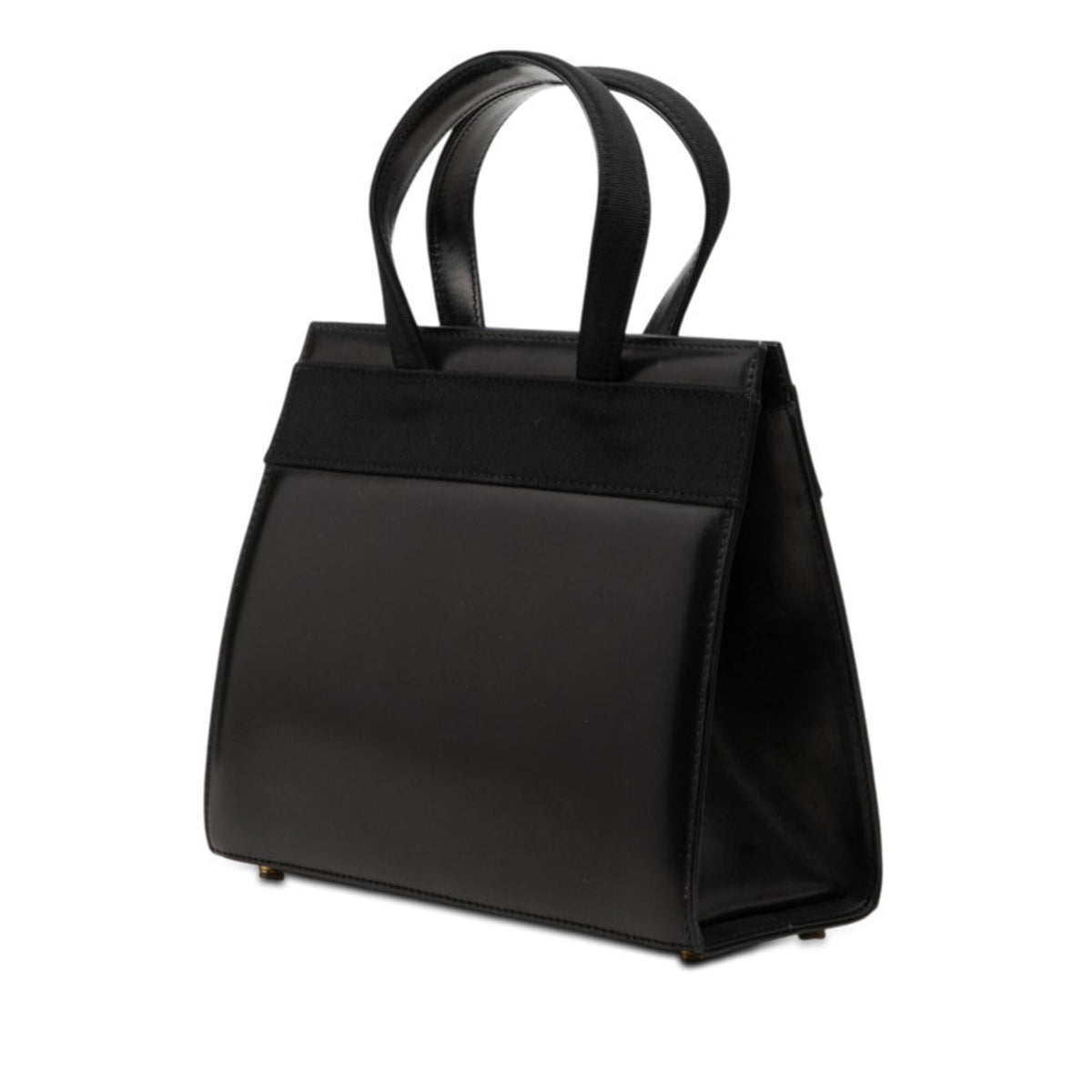 Salvatore Ferragamo Black Leather Handbag Shoulder Bag (Pre-Owned)