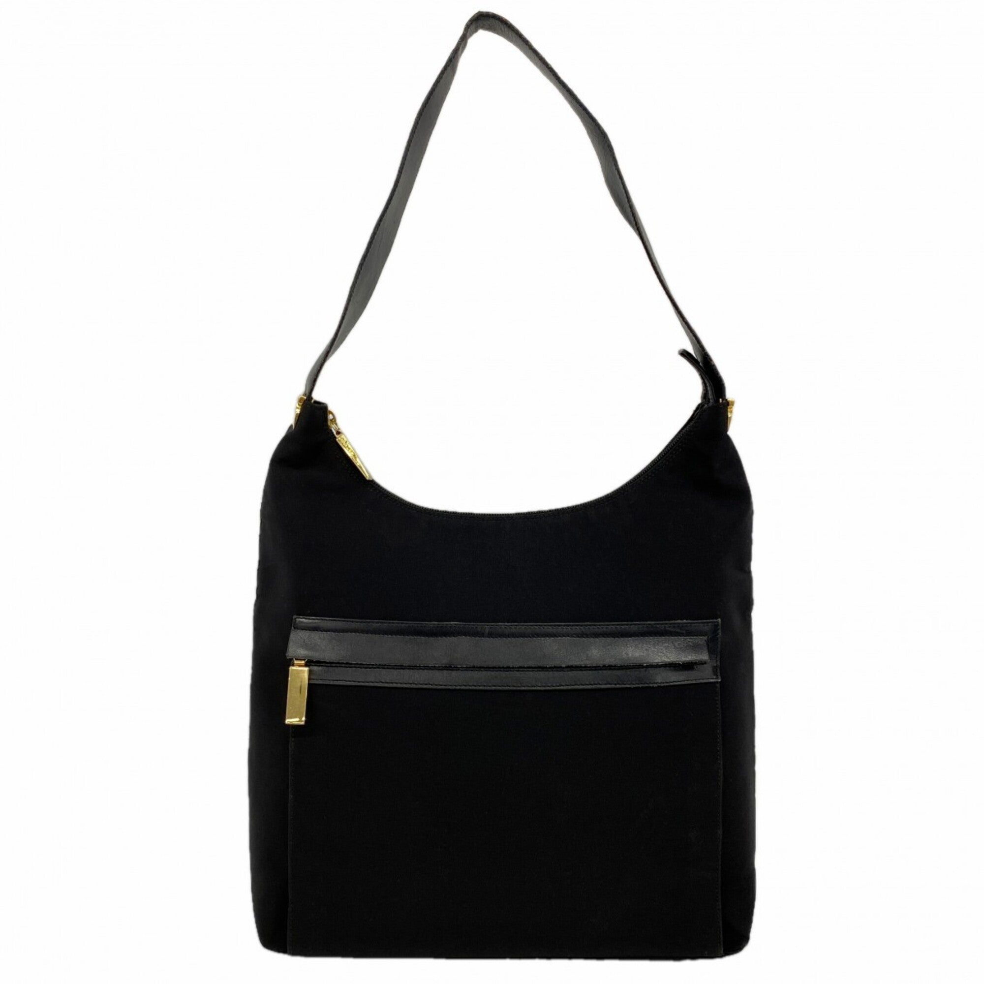 Salvatore Ferragamo Black Nylon Canvas Shoulder Bag (Pre-Owned)