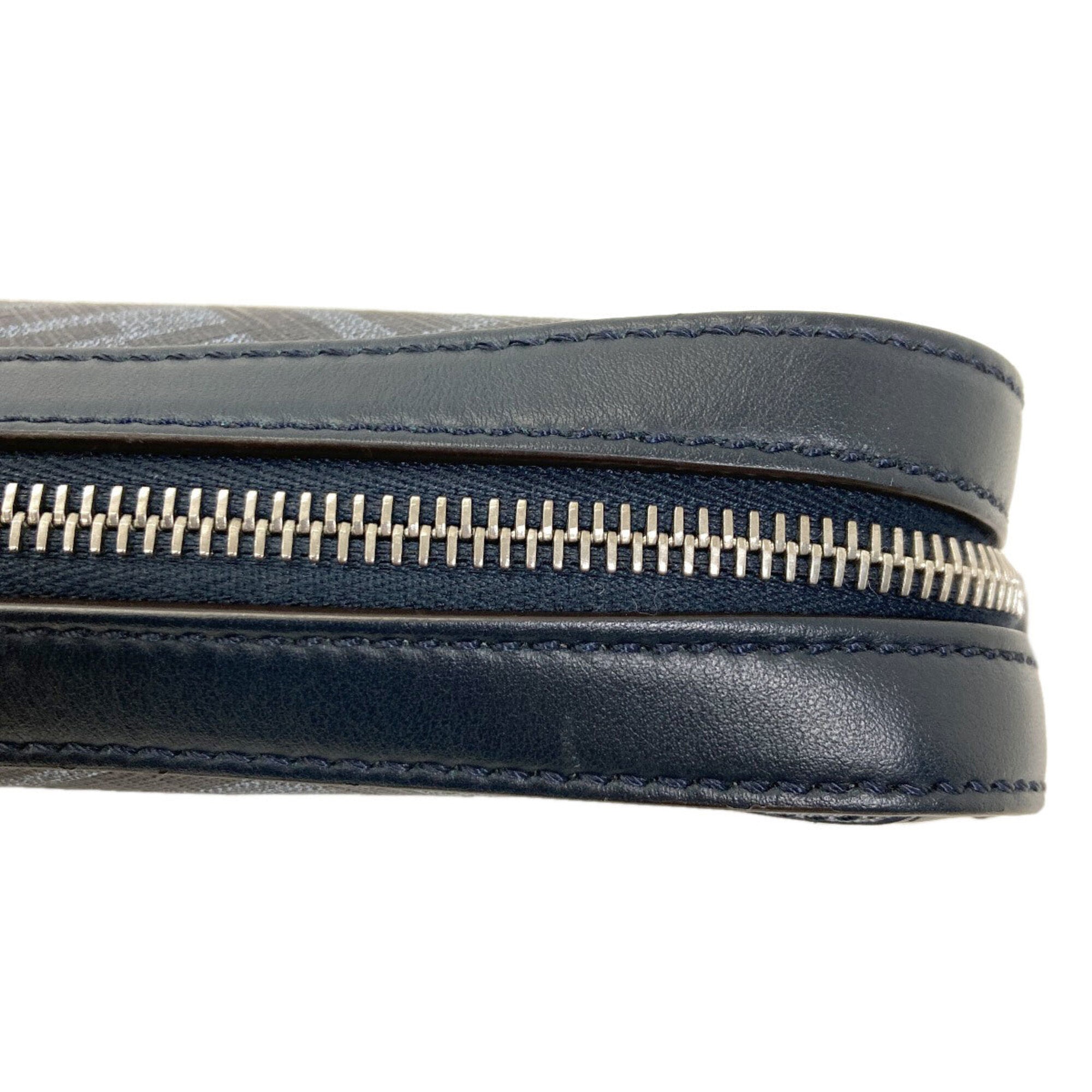 Fendi Navy Leather Shoulder Bag (Pre-Owned)