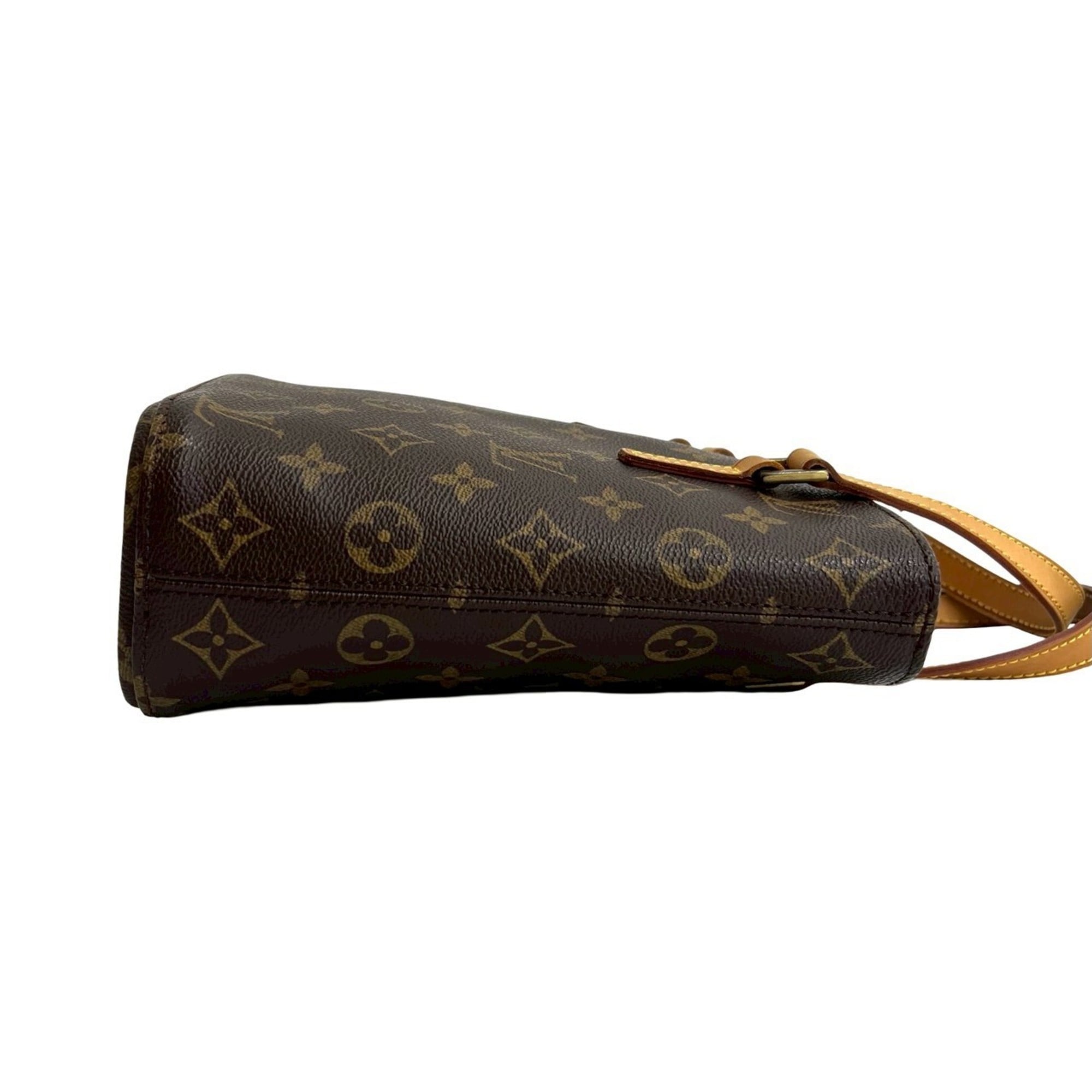 Louis Vuitton Brown Leather Pvc Handbag Tote Bag (Pre-Owned)