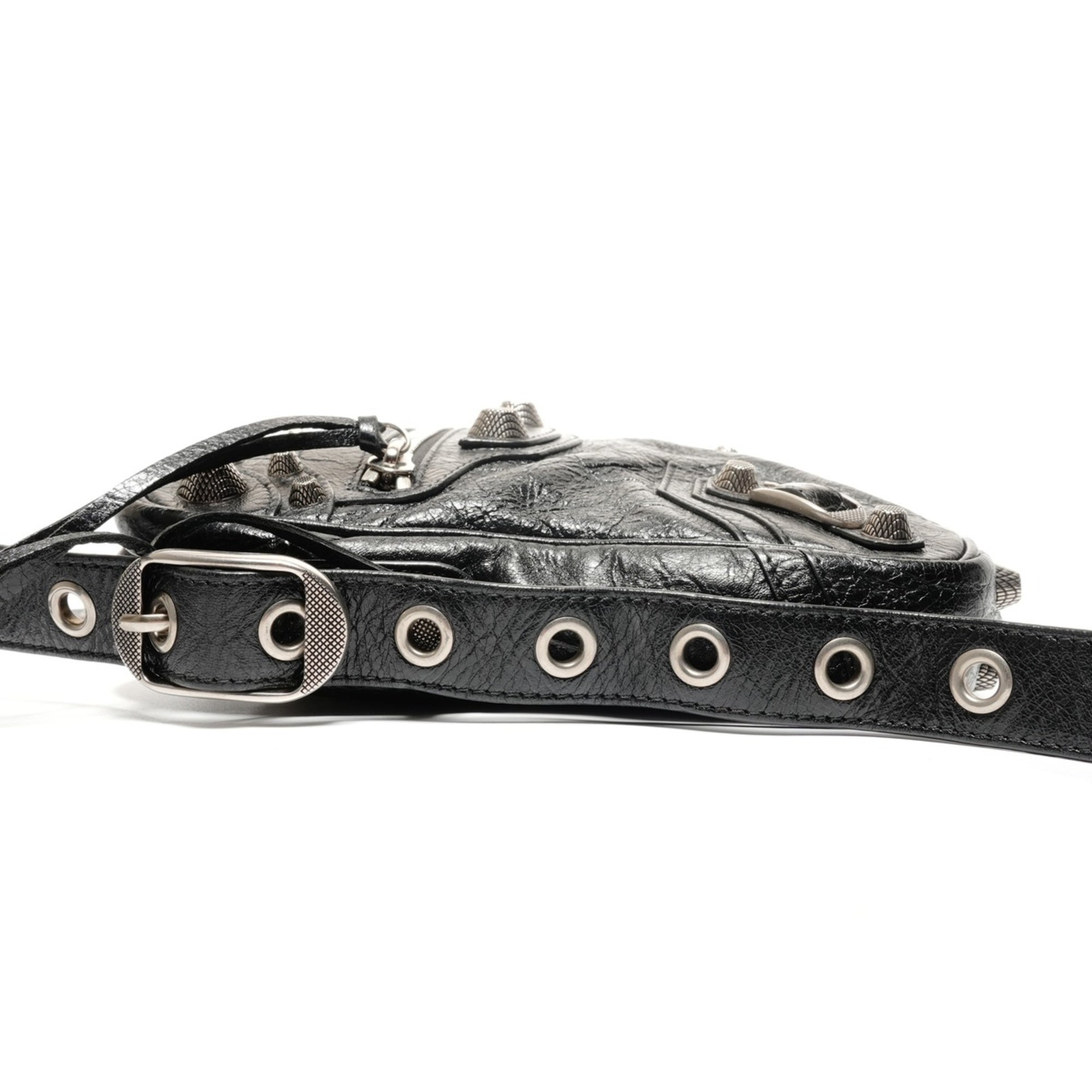 Balenciaga Black Leather Shoulder Bag (Pre-Owned)