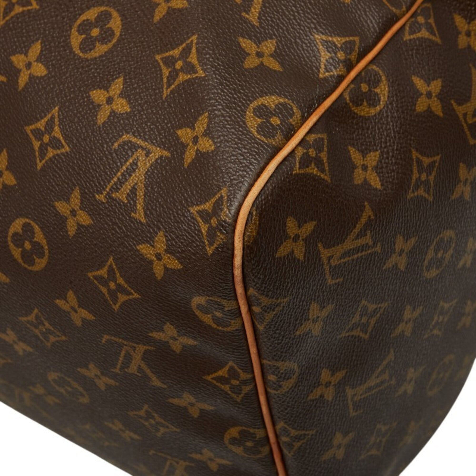 Louis Vuitton Brown Pvc Leather Boston Bag (Pre-Owned)