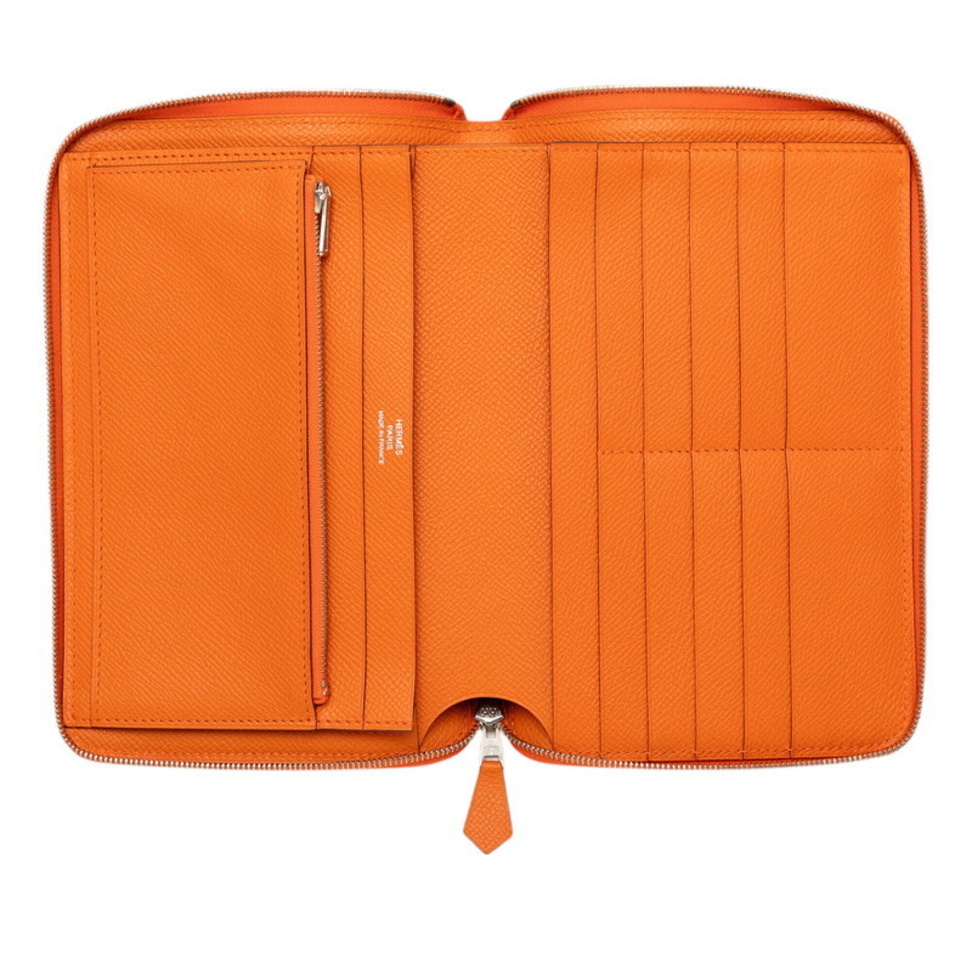 Hermes Orange Epsom Leather Long Bill Wallet (Bi-Fold) (Pre-Owned)