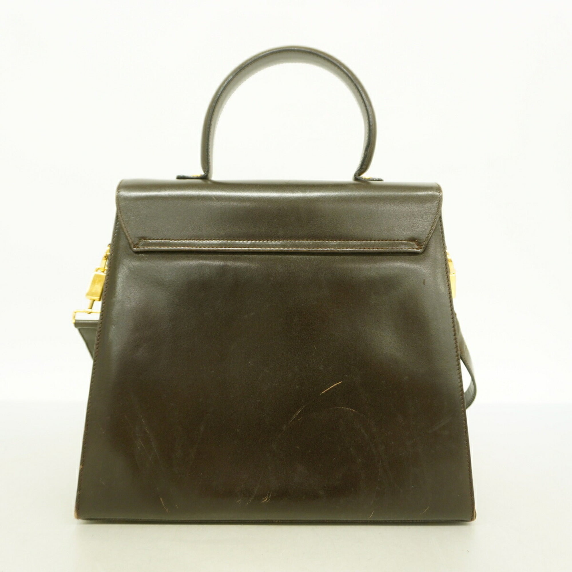 Salvatore Ferragamo Black Leather Handbag (Pre-Owned)