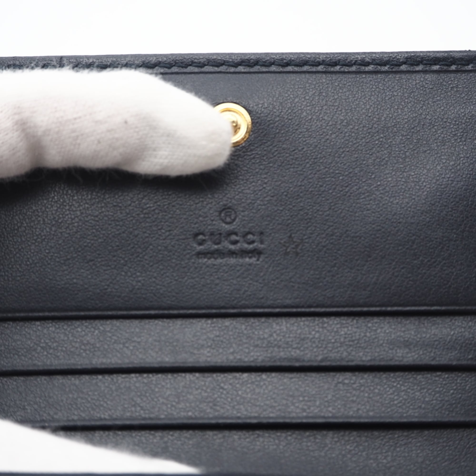 Gucci Beige Black Canvas Wallet (Bi-Fold) (Pre-Owned)