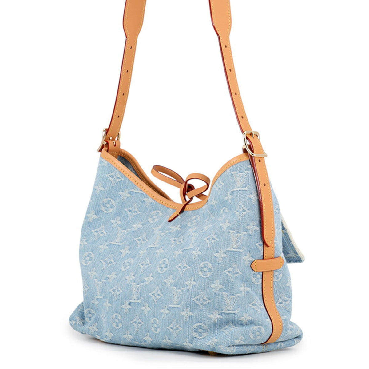 Louis Vuitton Collection Sky Blue Monogram Denim Handbag Shoulder Bag (Pre-Owned)