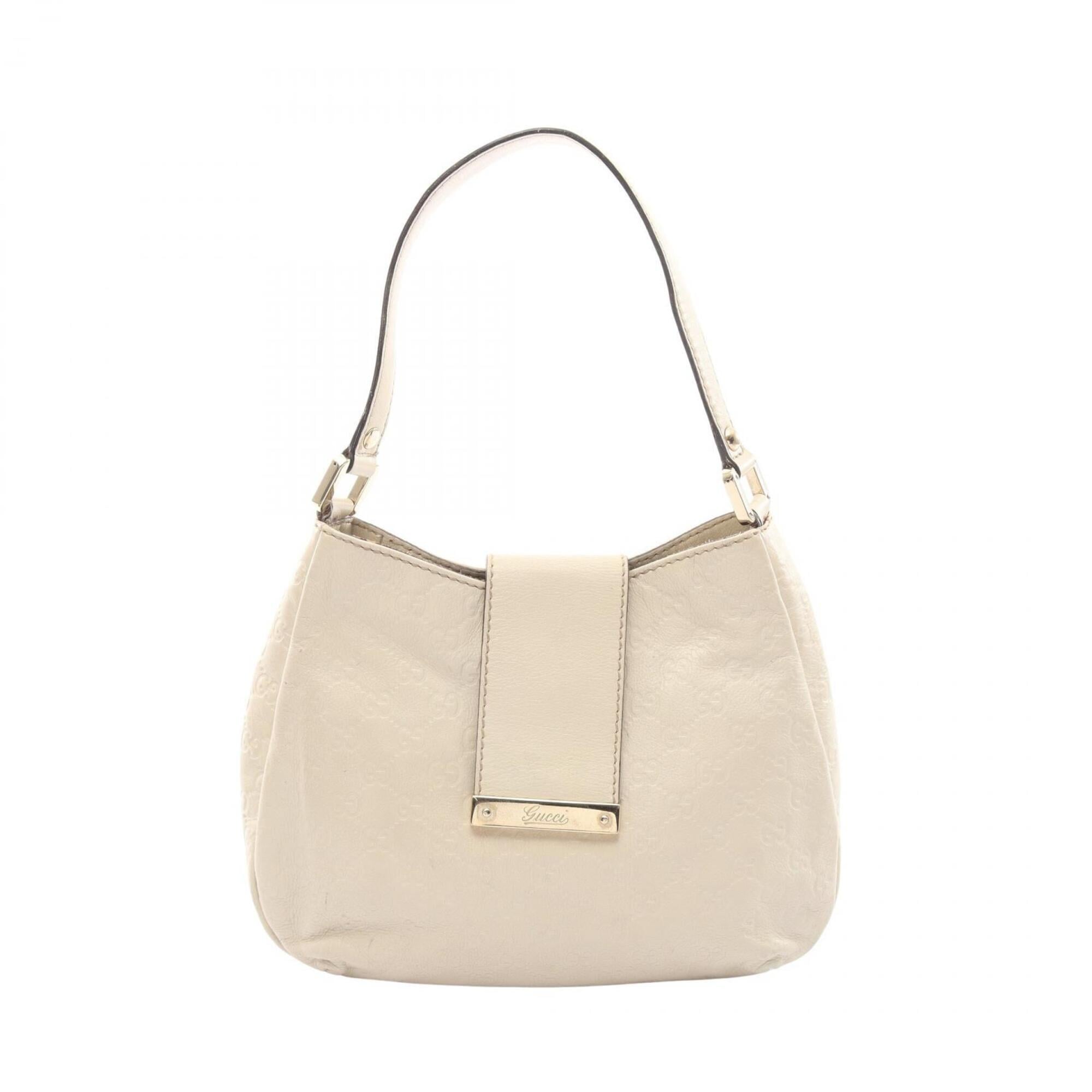 Gucci Ivory Leather Handbag Shoulder Bag (Pre-Owned)