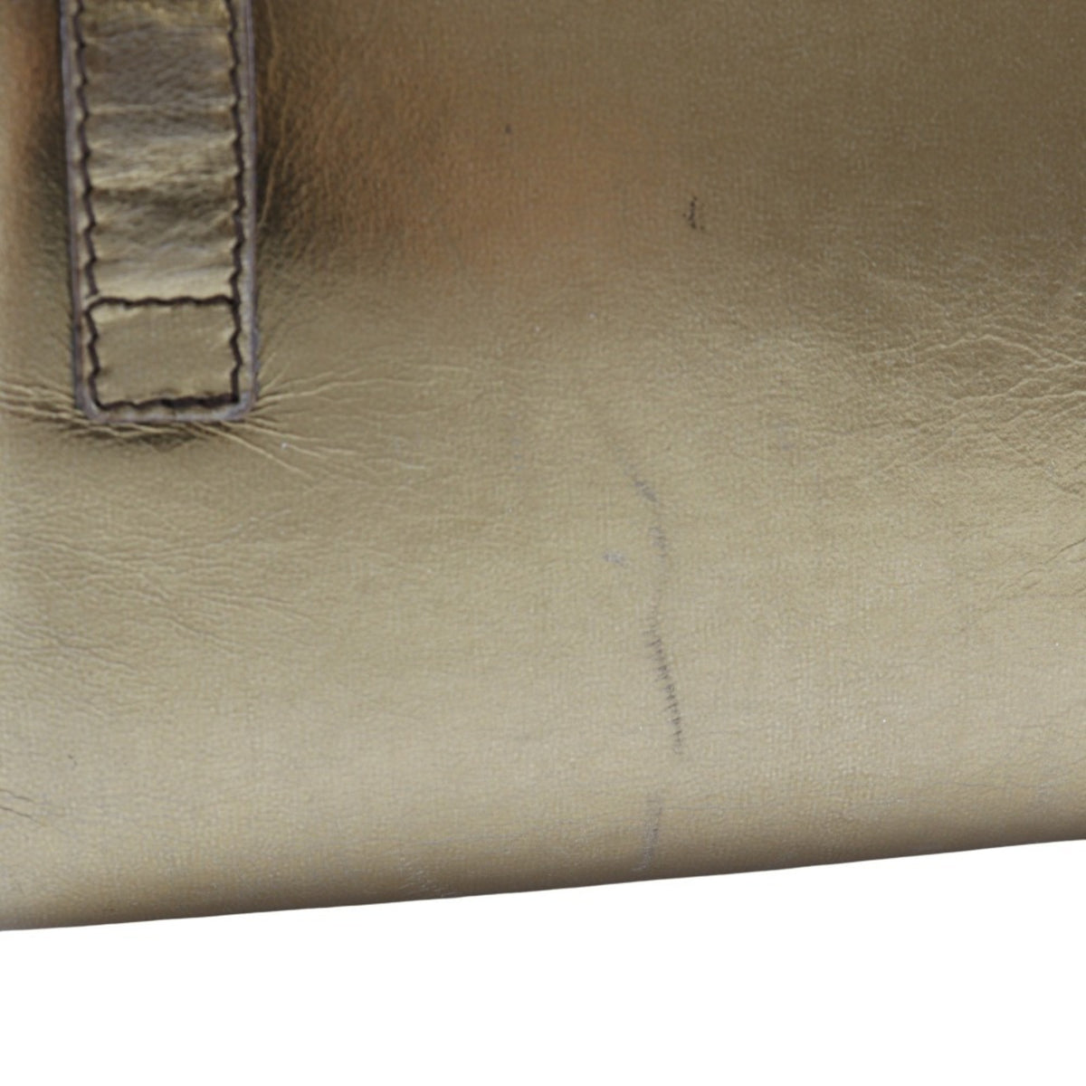 Salvatore Ferragamo Gold Leather Shoulder Bag (Pre-Owned)